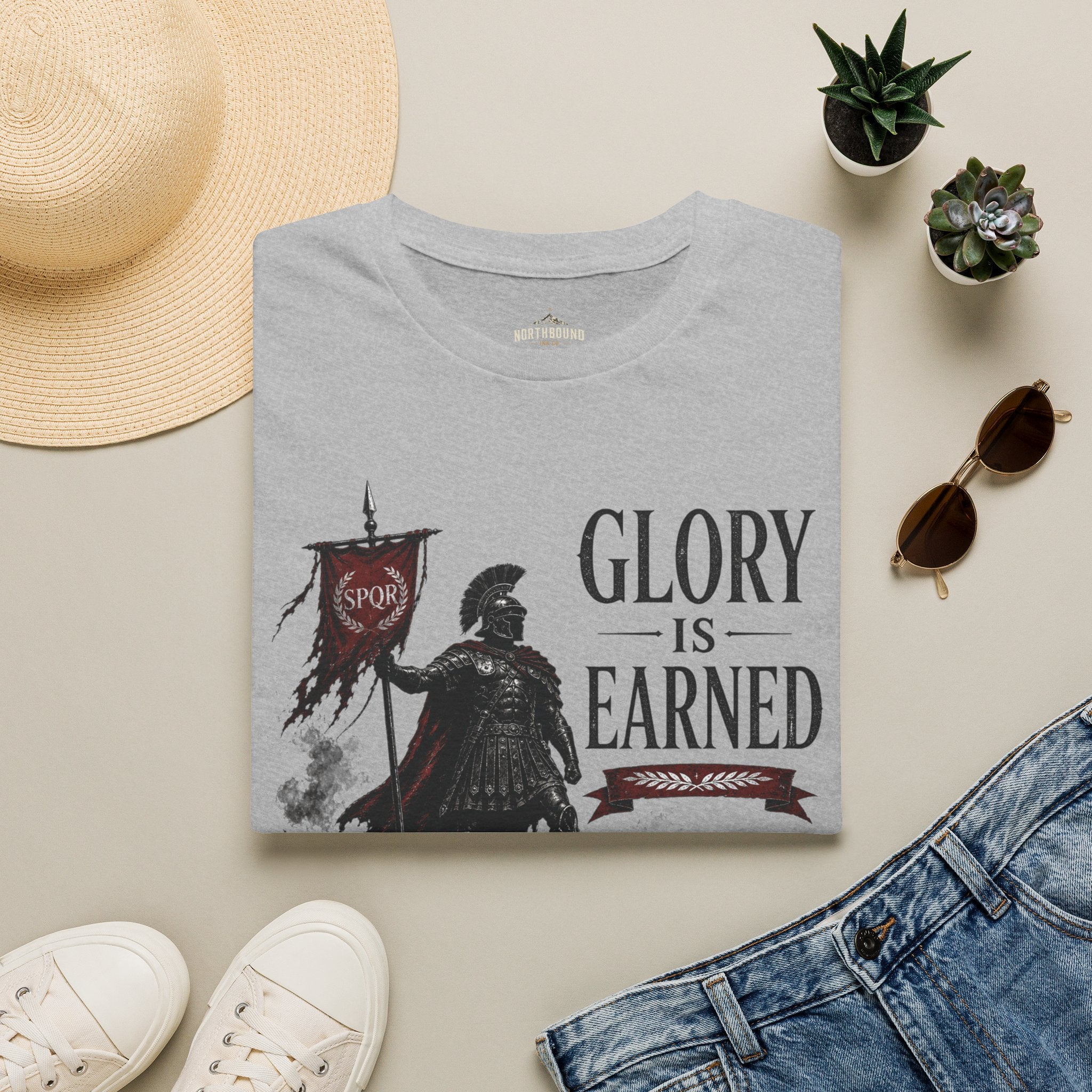 Glory Is Earned Spartan Warrior T-Shirt