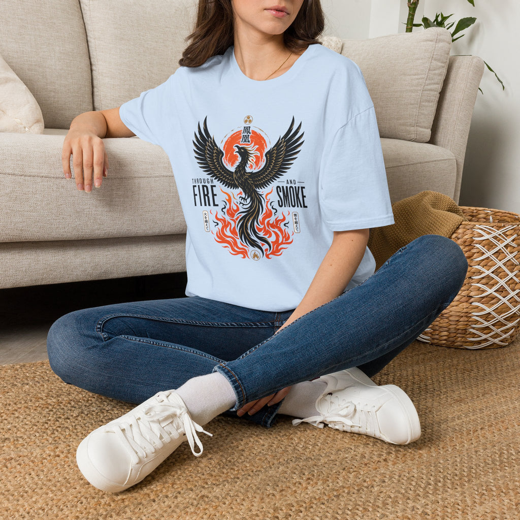 Phoenix Graphic T-Shirt — "Through Fire and Smoke" Inspirational Tee