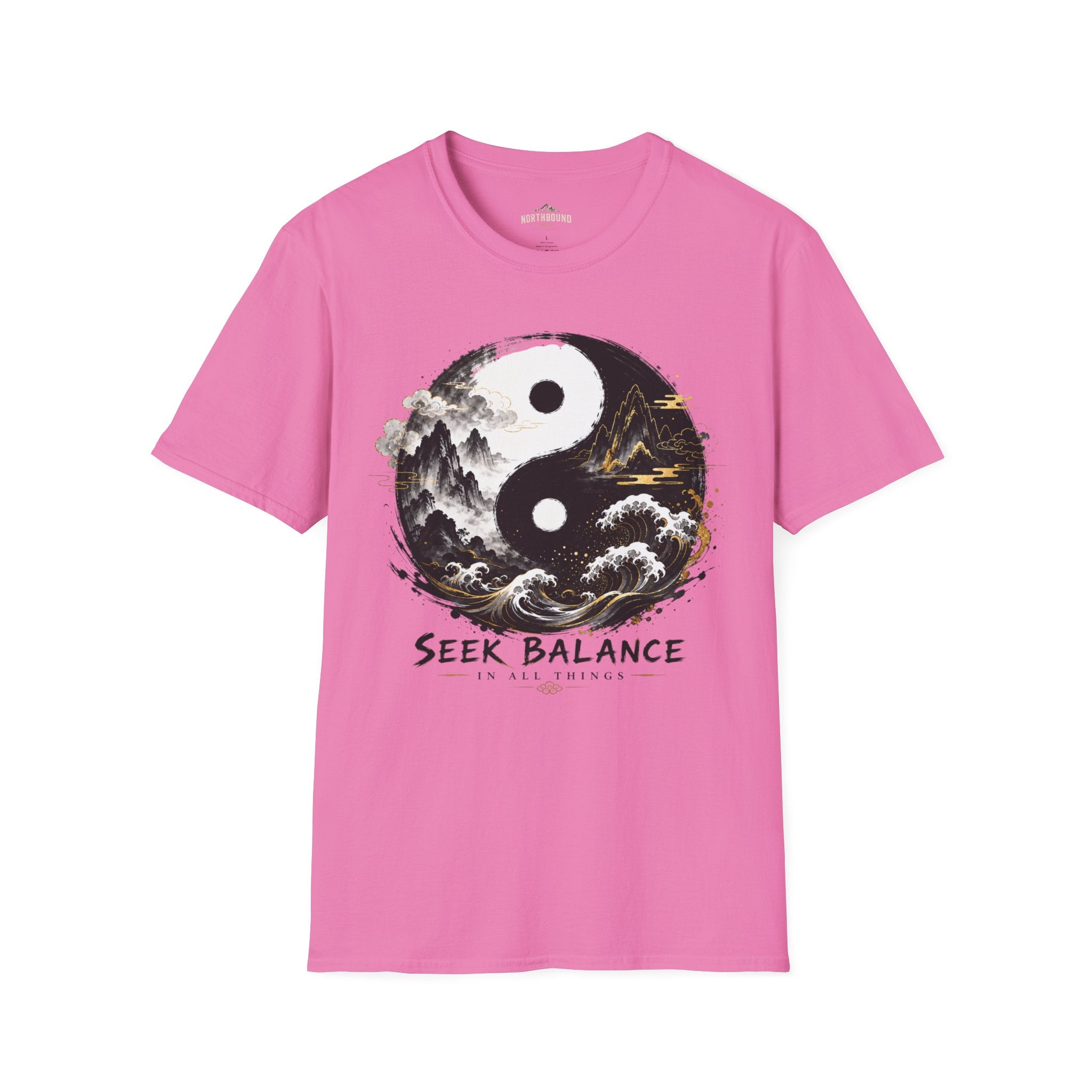 Yin Yang 'Seek Balance' Graphic T-Shirt