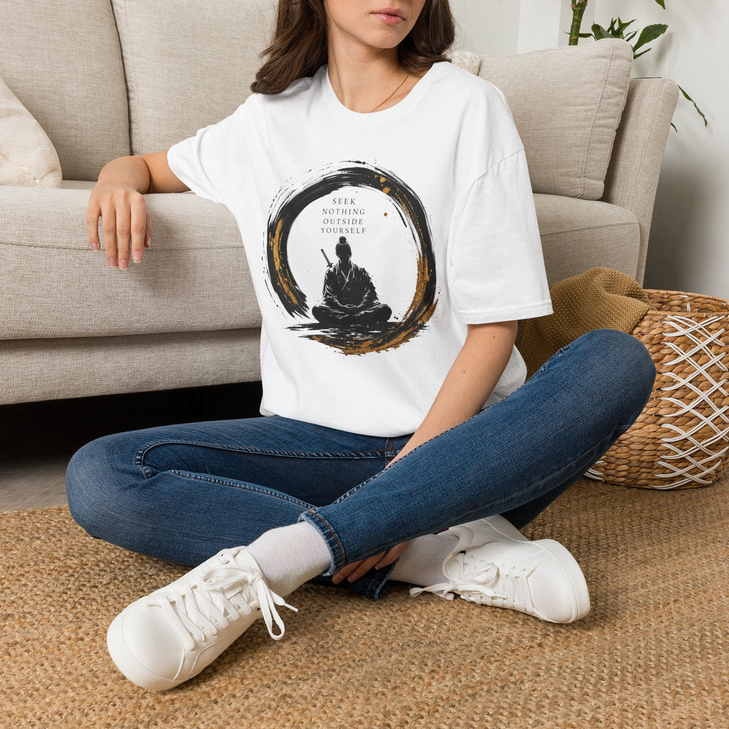 Zen Buddha T‑Shirt — "Seek Nothing Outside Yourself" Meditation Tee