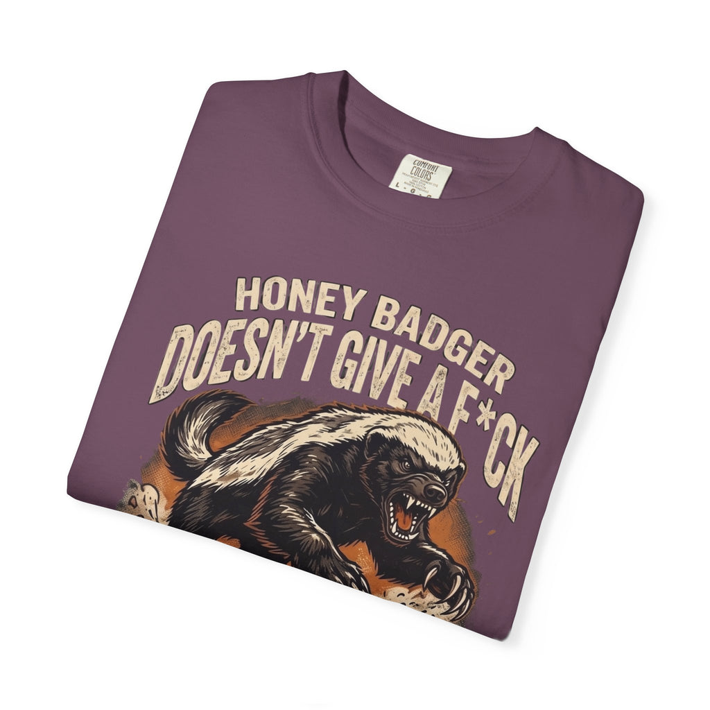 Skunk Graphic T-Shirt — 'Honey Badger Doesn't Give a F—' Retro Vintage Tee