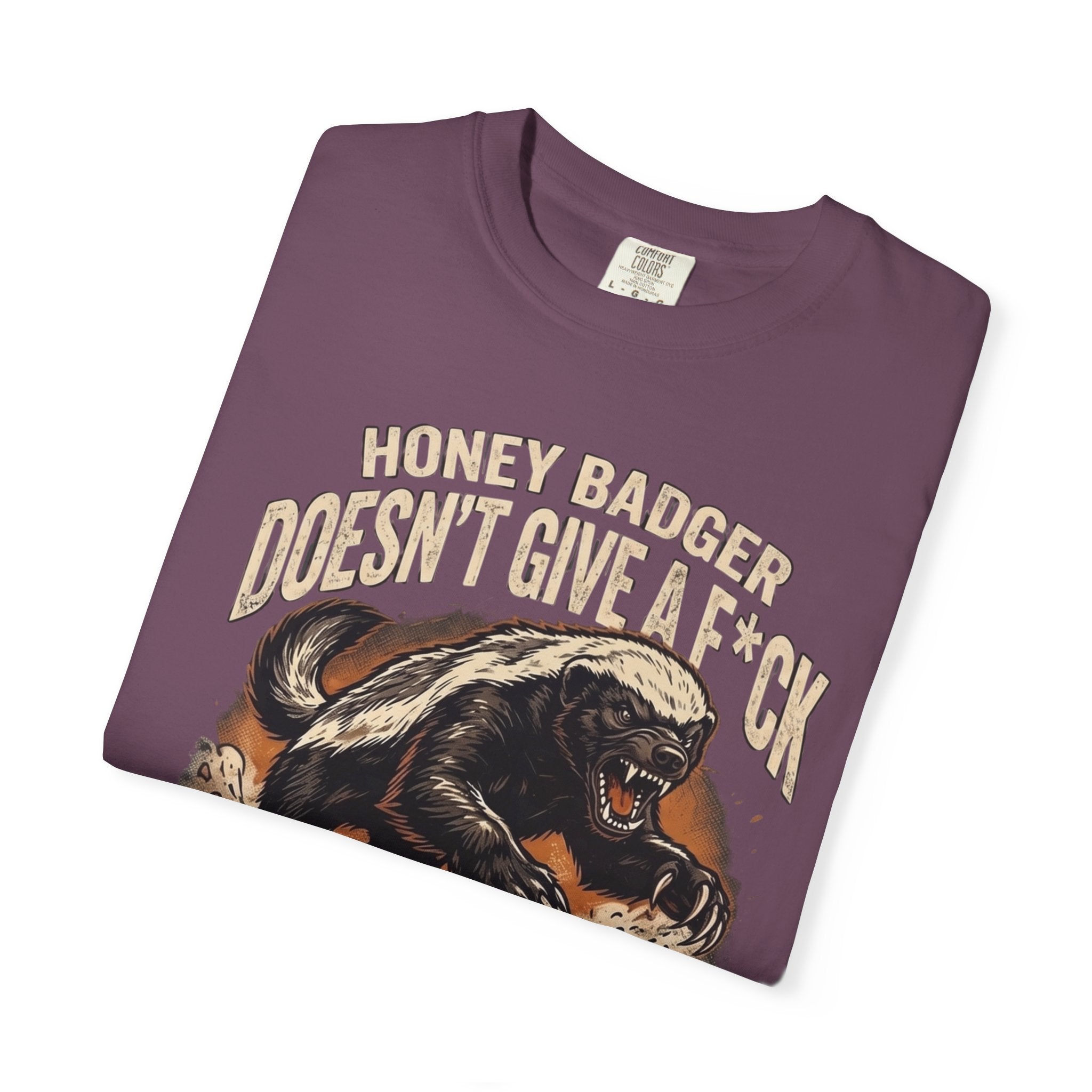 Skunk Graphic T-Shirt — 'Honey Badger Doesn't Give a F—' Retro Vintage Tee