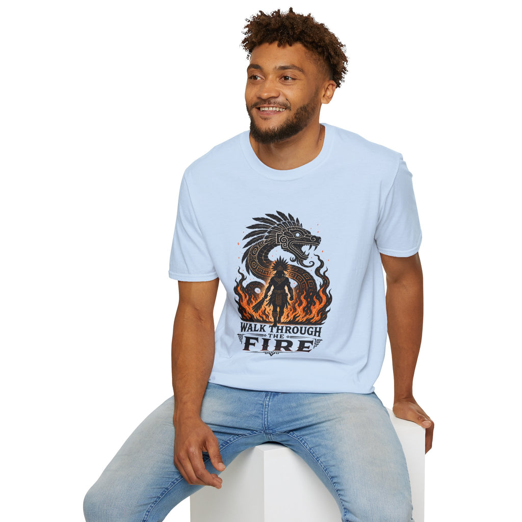 T-Shirt — 'Walk Through Fire' Dragon Flames Graphic Tee