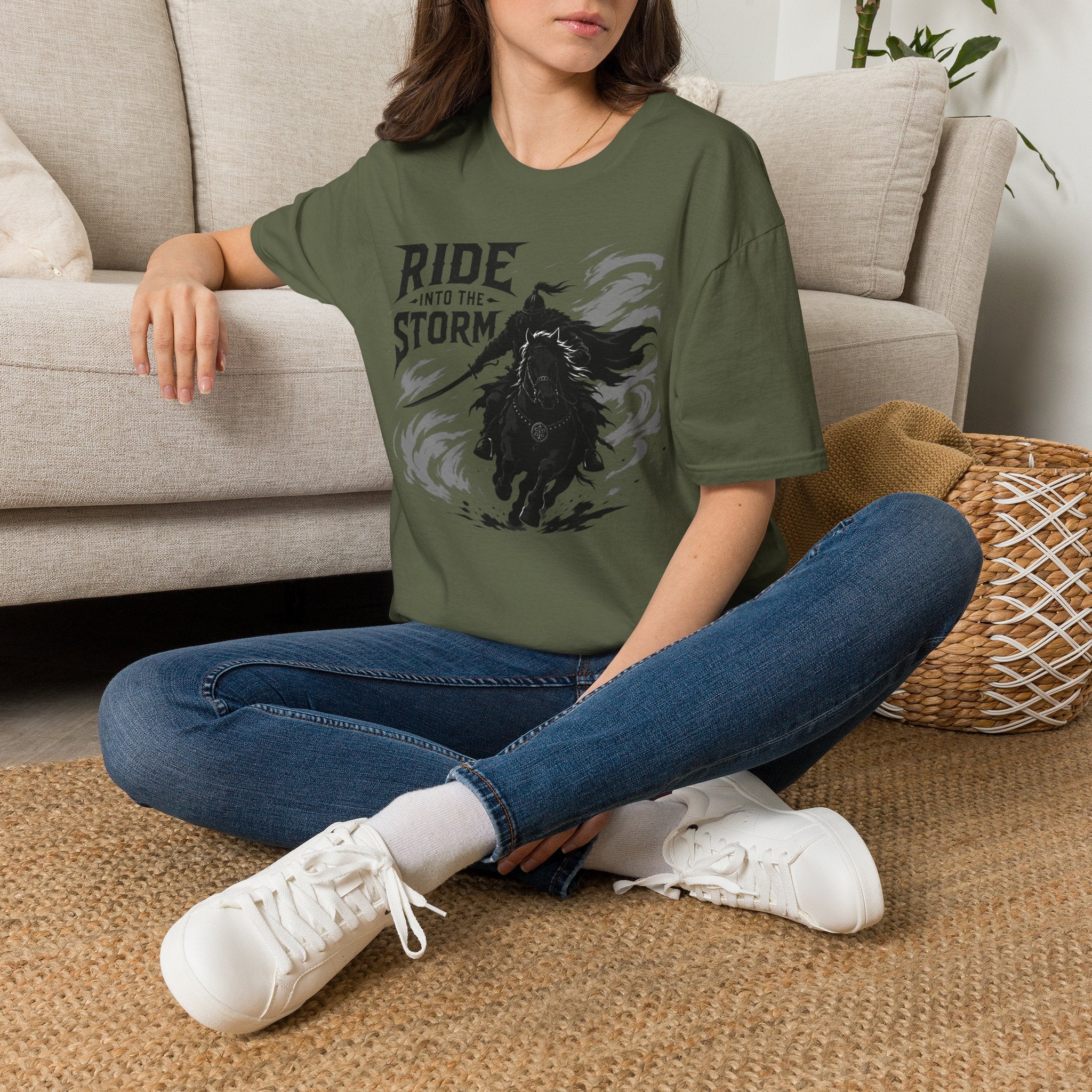 Ride Into The Storm T-Shirt — Dark Rider Graphic Tee