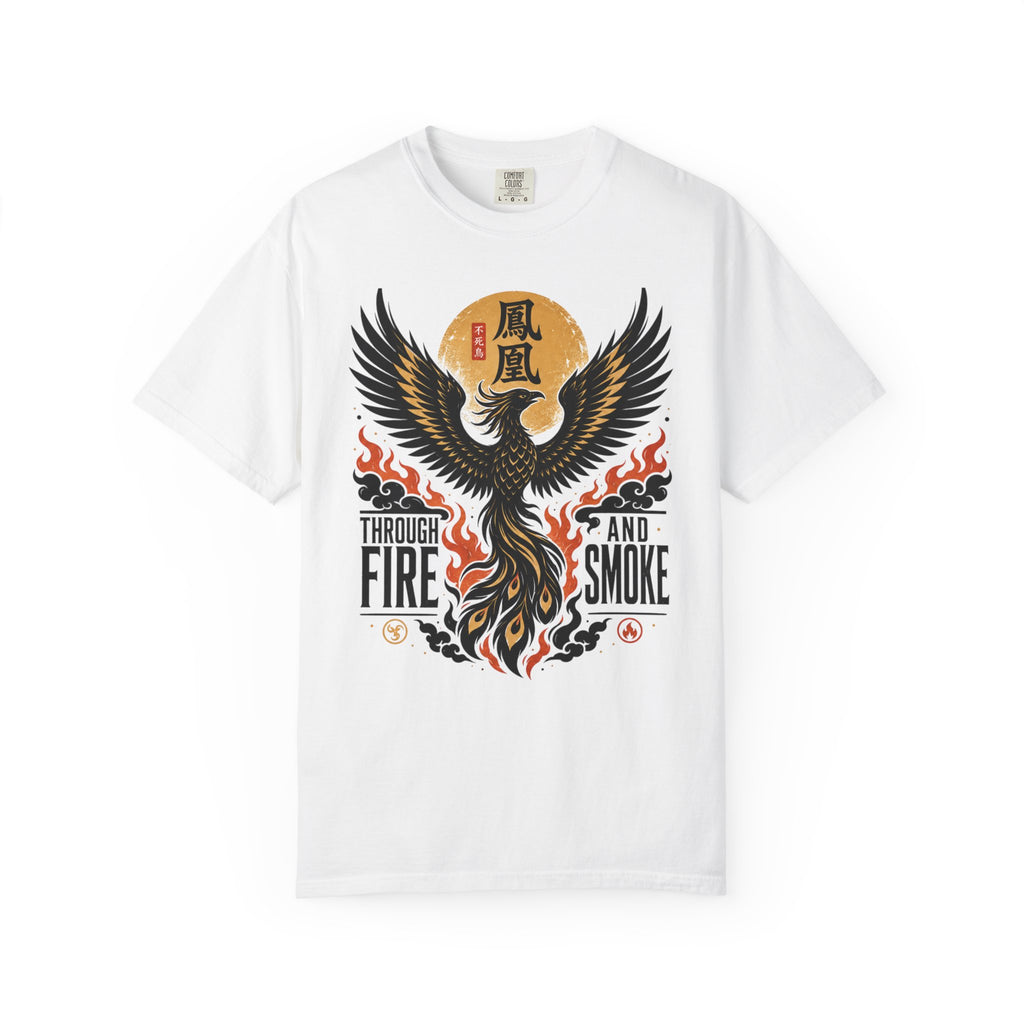 Phoenix Graphic T-Shirt — "Through Fire and Smoke" Inspirational Tee