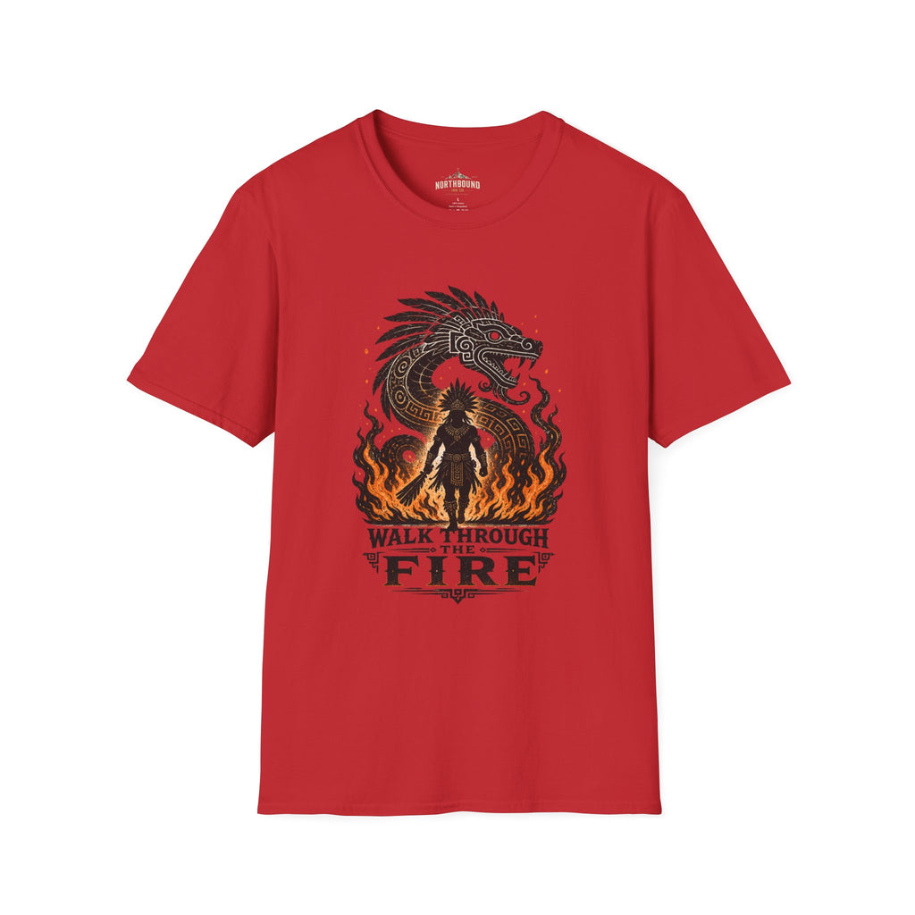 T-Shirt — 'Walk Through Fire' Dragon Flames Graphic Tee