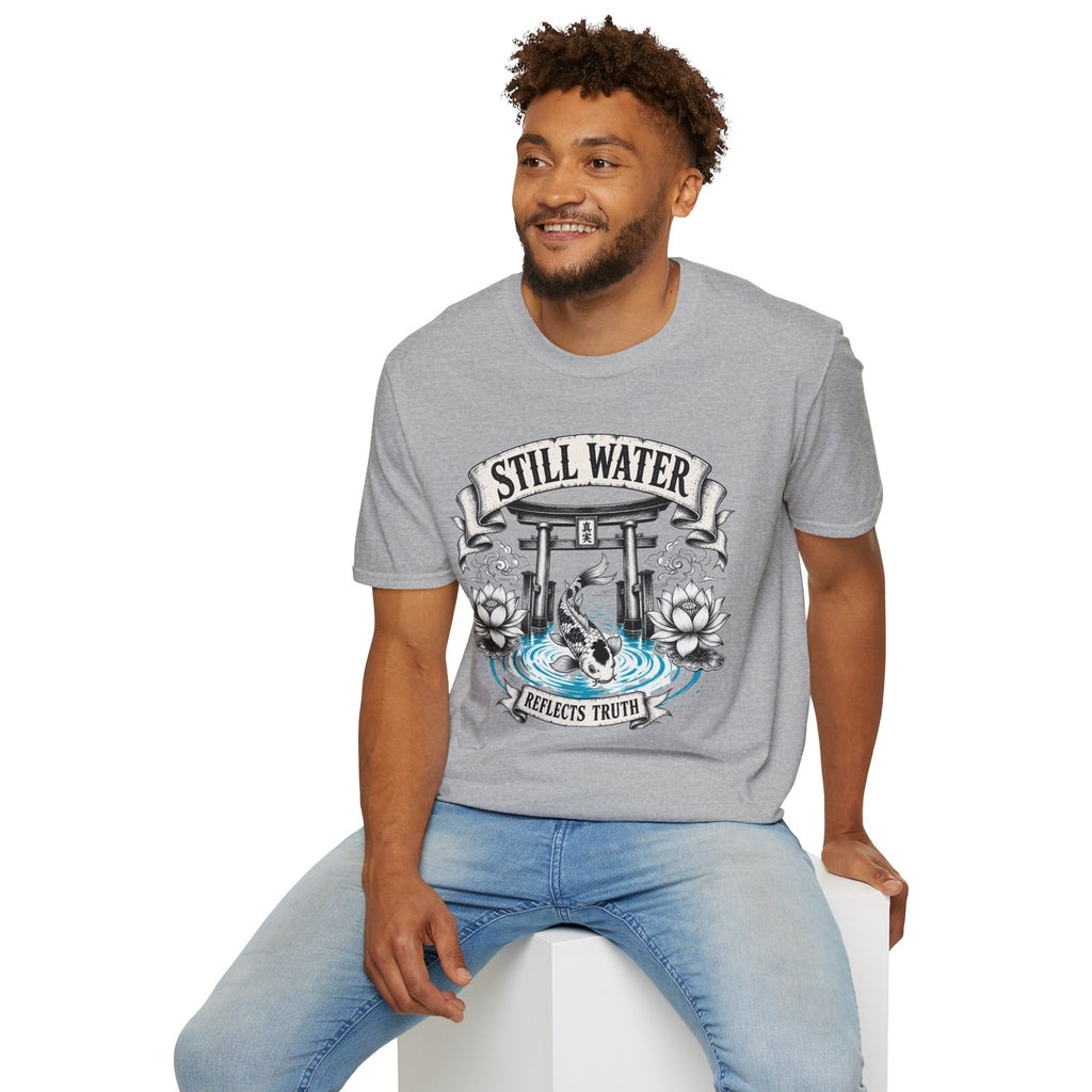 Still Water T-Shirt — Tranquil Koi & Torii Graphic Tee