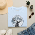 Deer Moon T‑Shirt — 'Mist and Shadow' Woodland Stag Graphic Tee