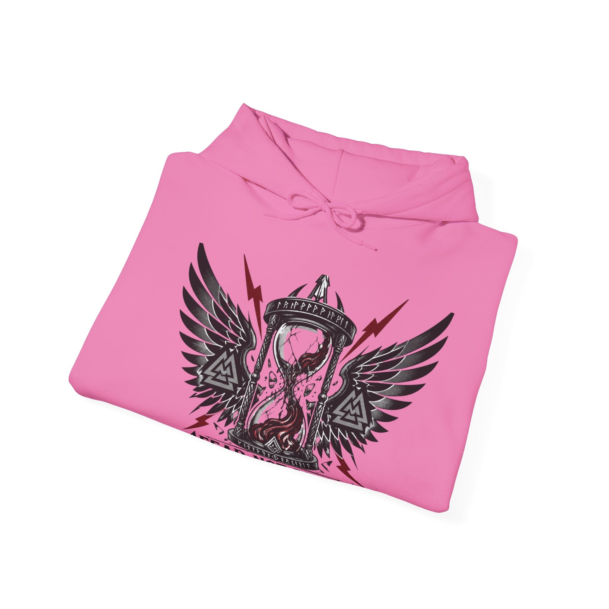 Fear Not Death Hourglass Wings Hoodie — Gothic Inspirational Pullover