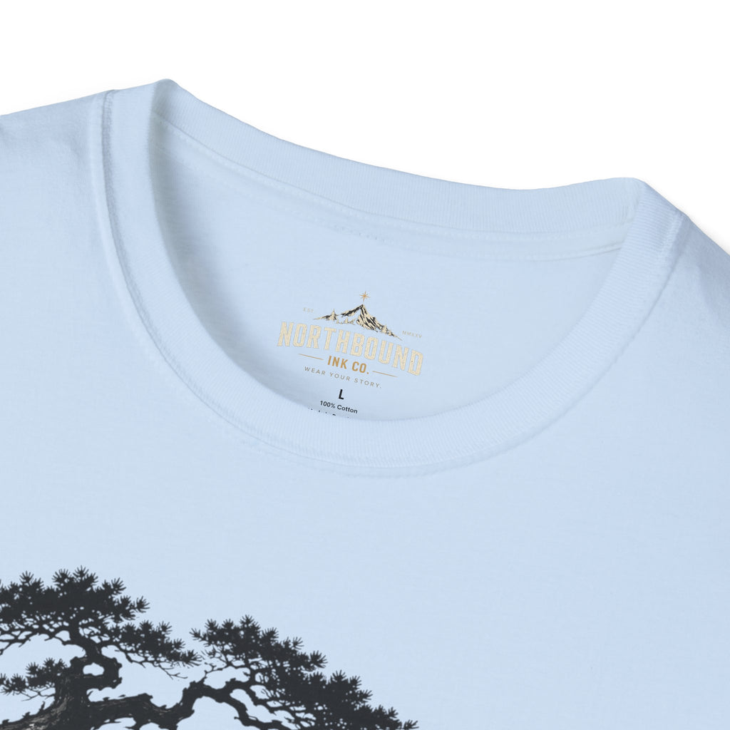 Meditation Zen T-Shirt — 'Silence Is Great Strength' Minimal Bonsai Buddha Tee