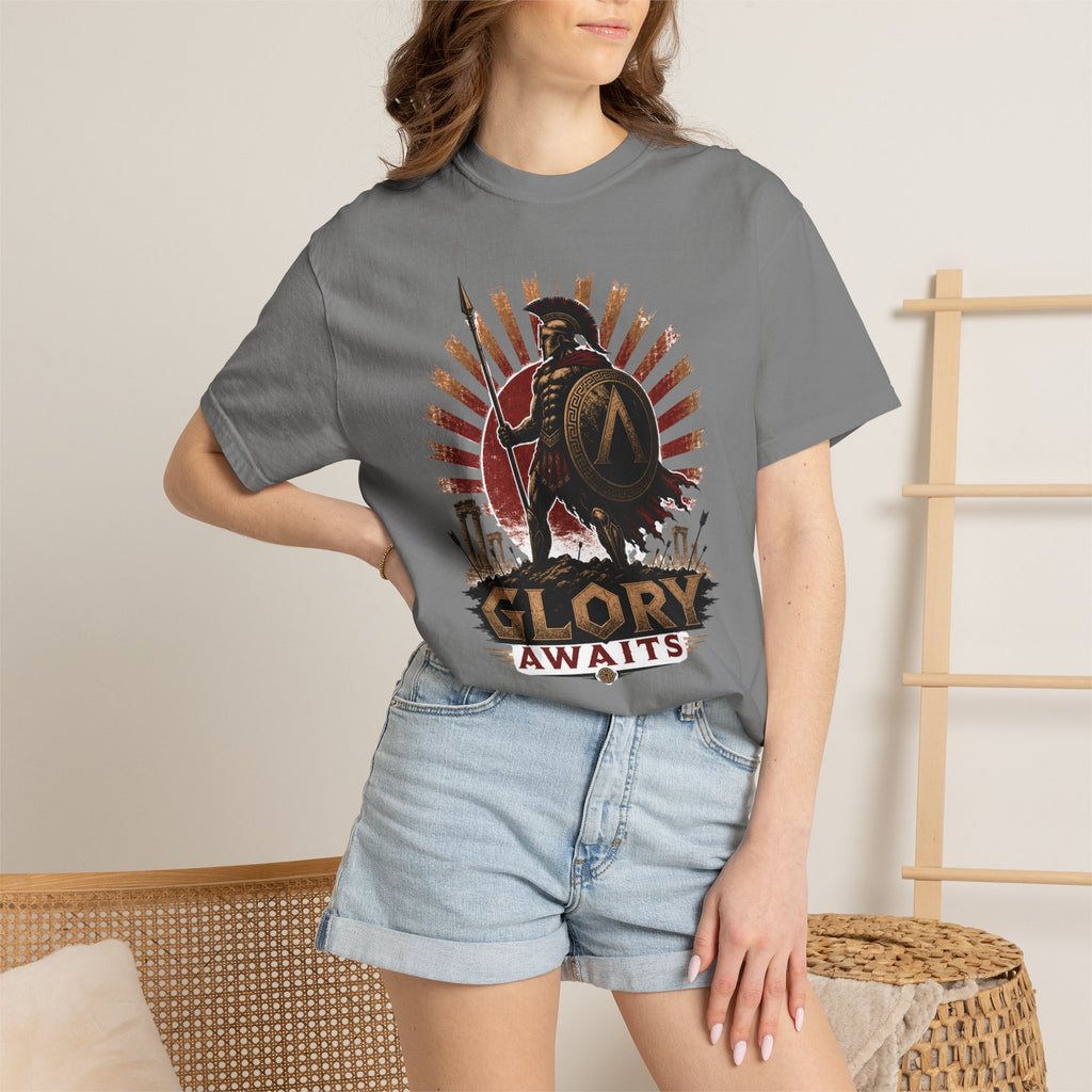 Glory Awaits Spartan Warrior T-Shirt