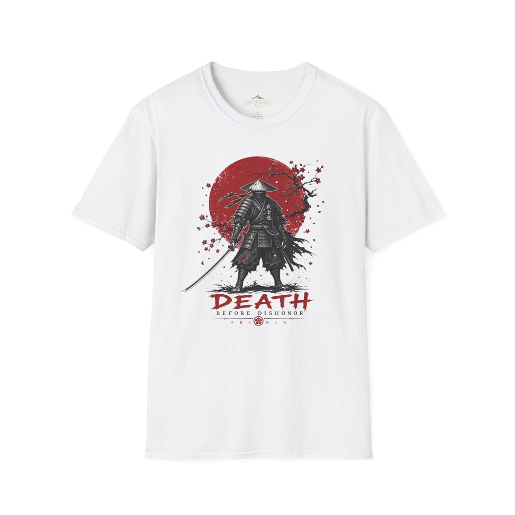 Samurai Death T-Shirt — 'Death Before Dishonor' Graphic Tee