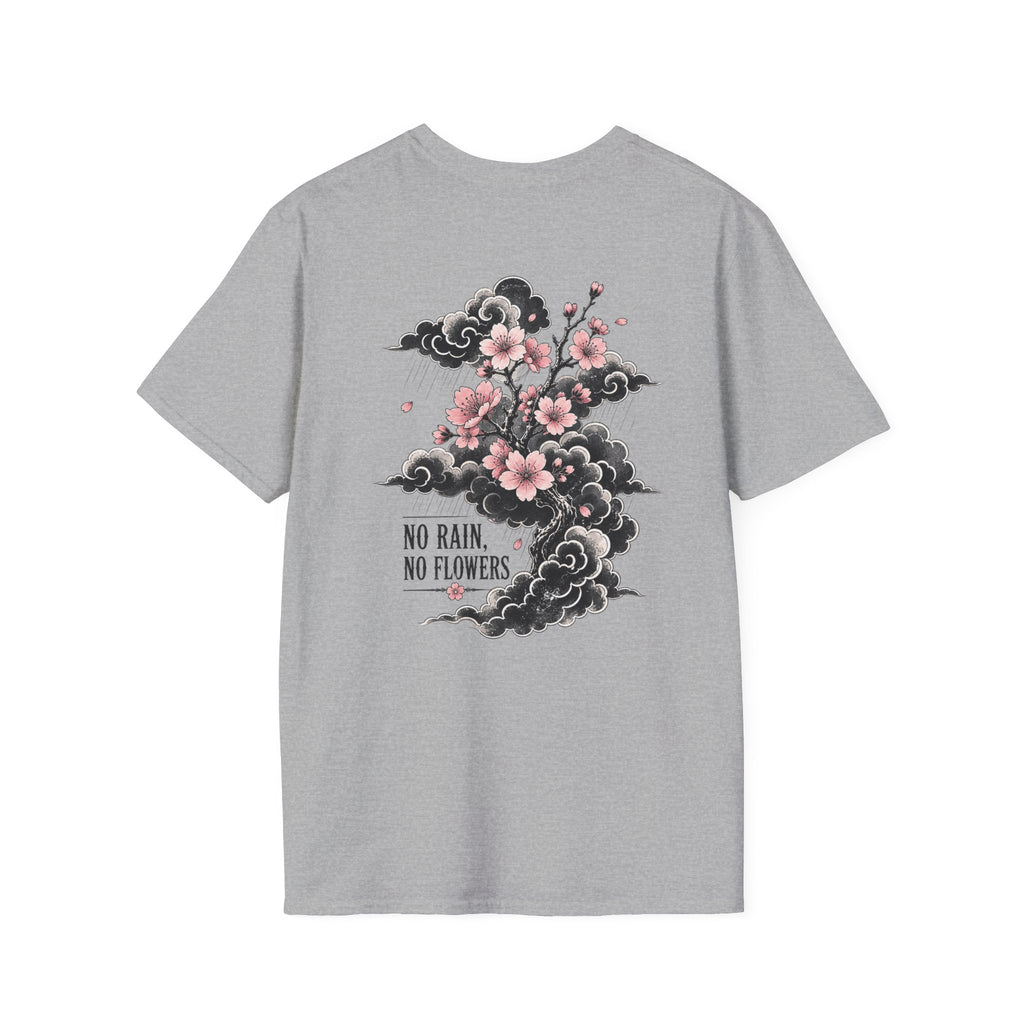 Floral Pocket Cat T‑Shirt — Petite Cherry Blossom Kitten Graphic