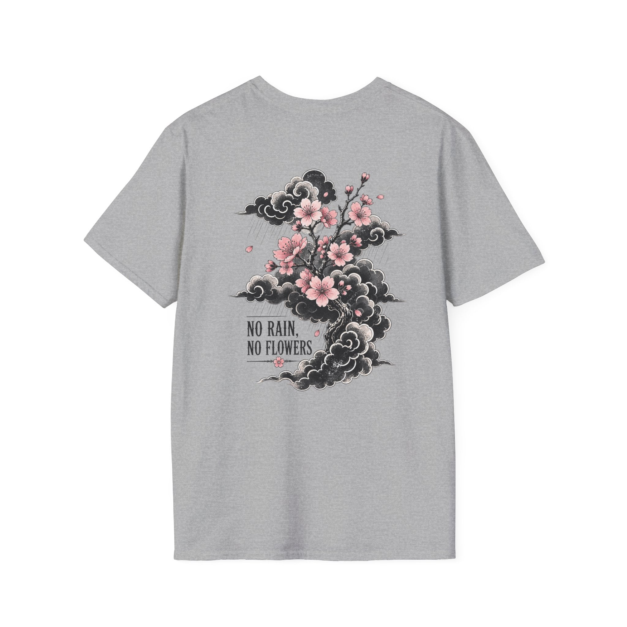 Floral Pocket Cat T‑Shirt — Petite Cherry Blossom Kitten Graphic