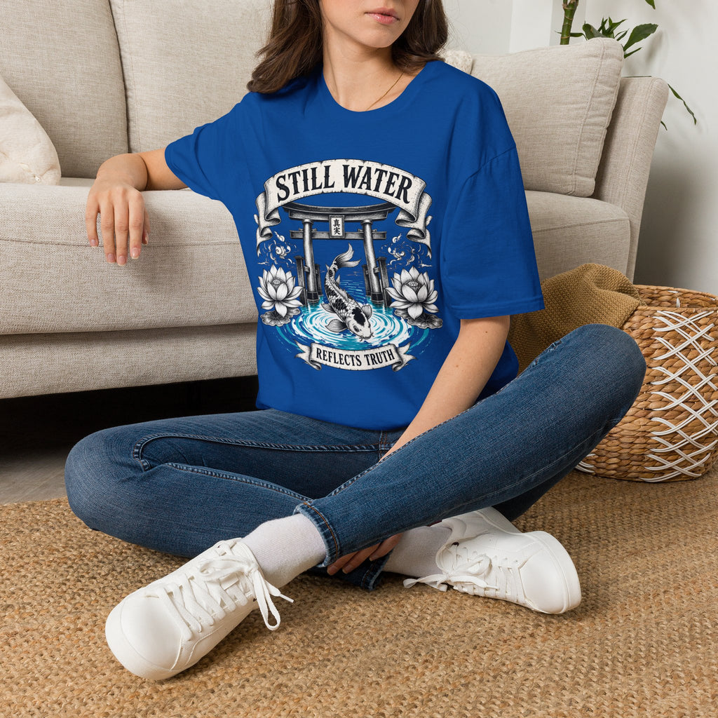 Still Water T-Shirt — Tranquil Koi & Torii Graphic Tee