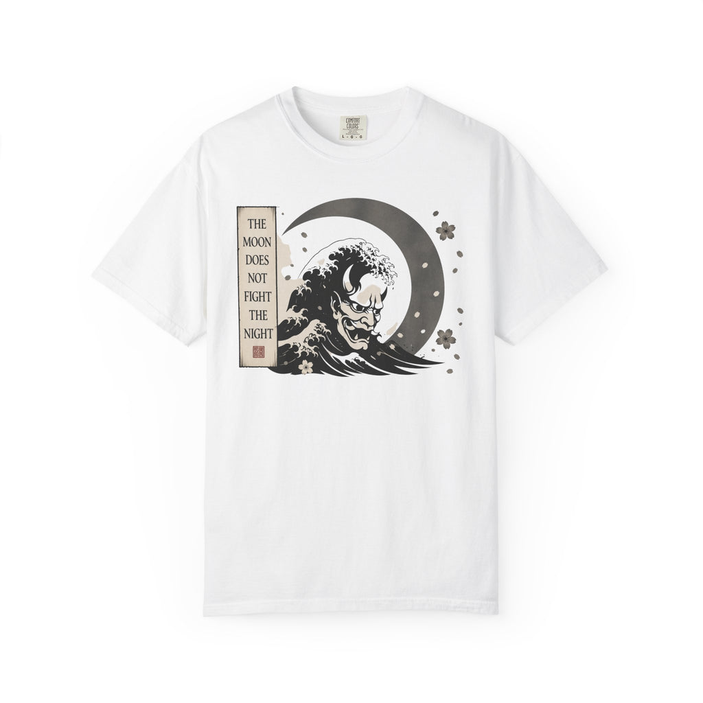 Moon Does Not Frighten Night T-Shirt — Japanese Wave Demon Graphic Tee
