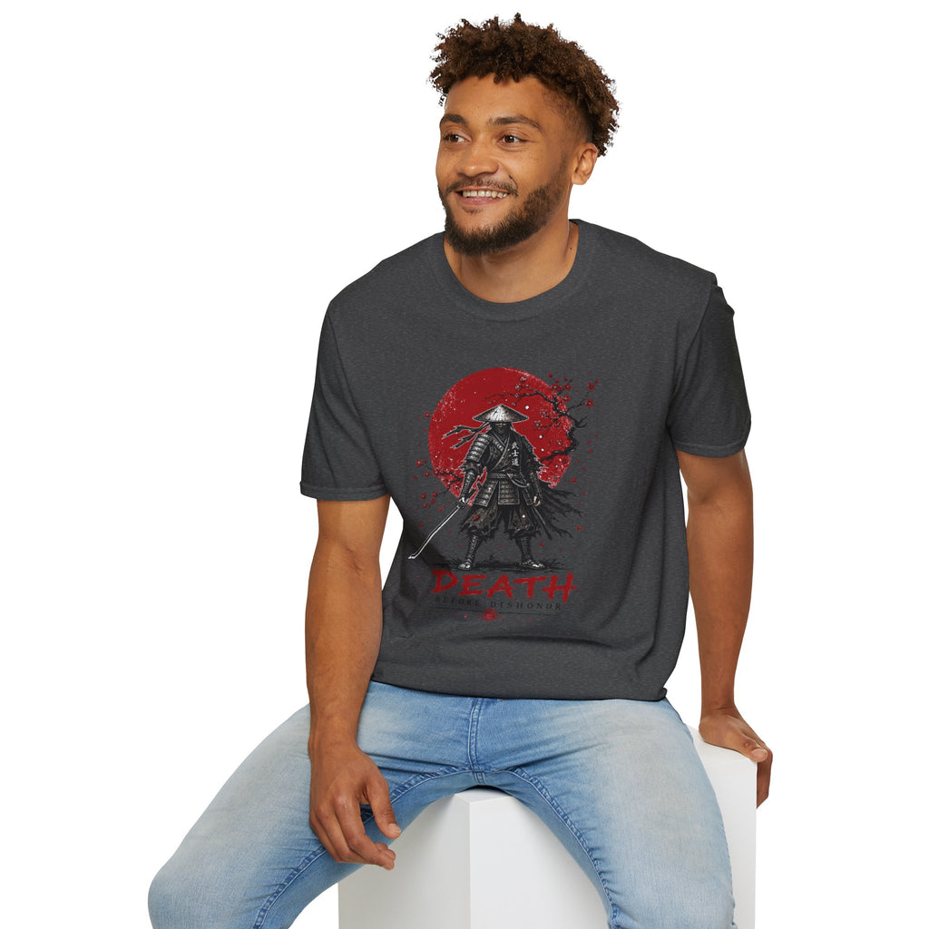 Samurai Death T-Shirt — 'Death Before Dishonor' Graphic Tee