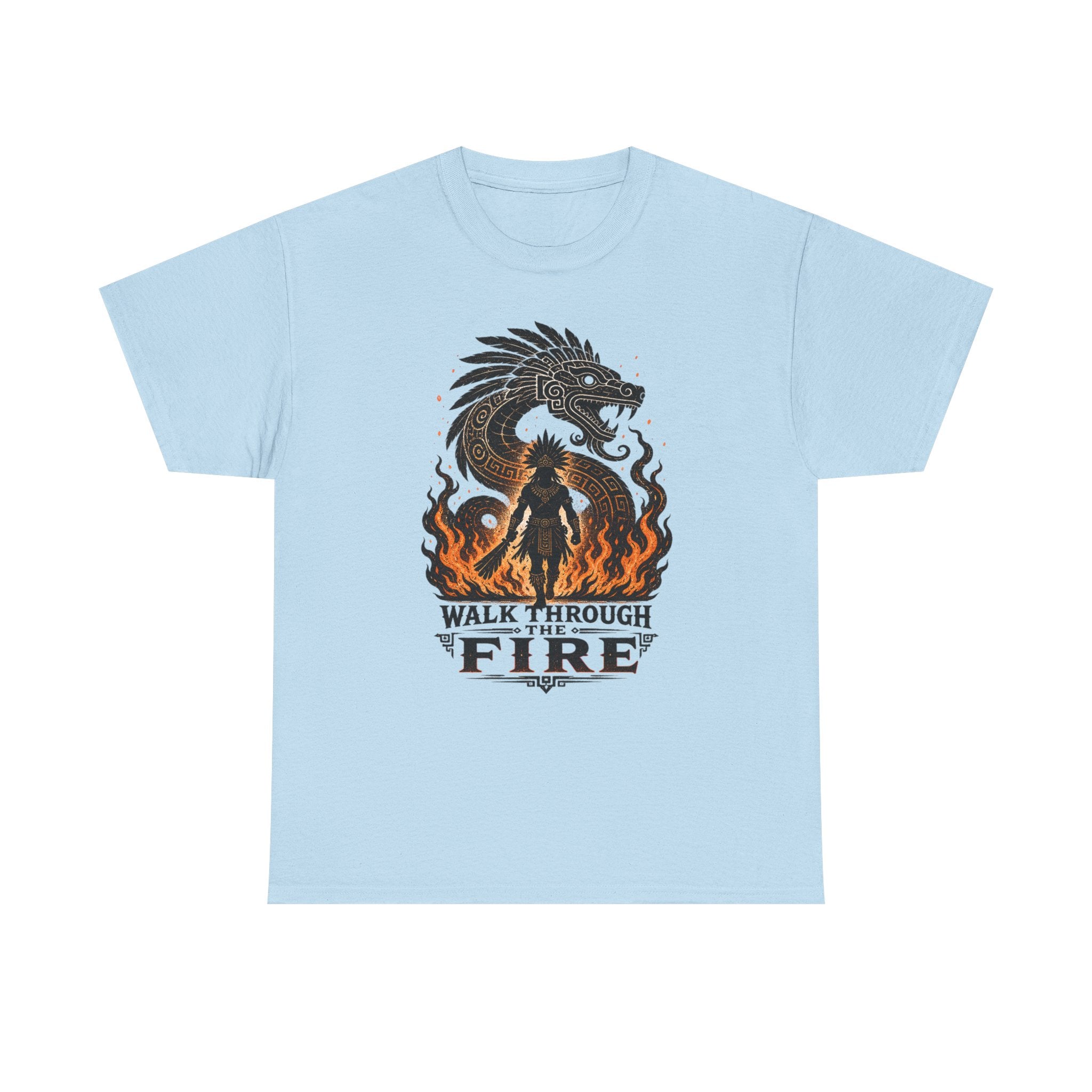 Walk Through the Fire Dragon T-Shirt — Inspirational Flame Graphic Tee