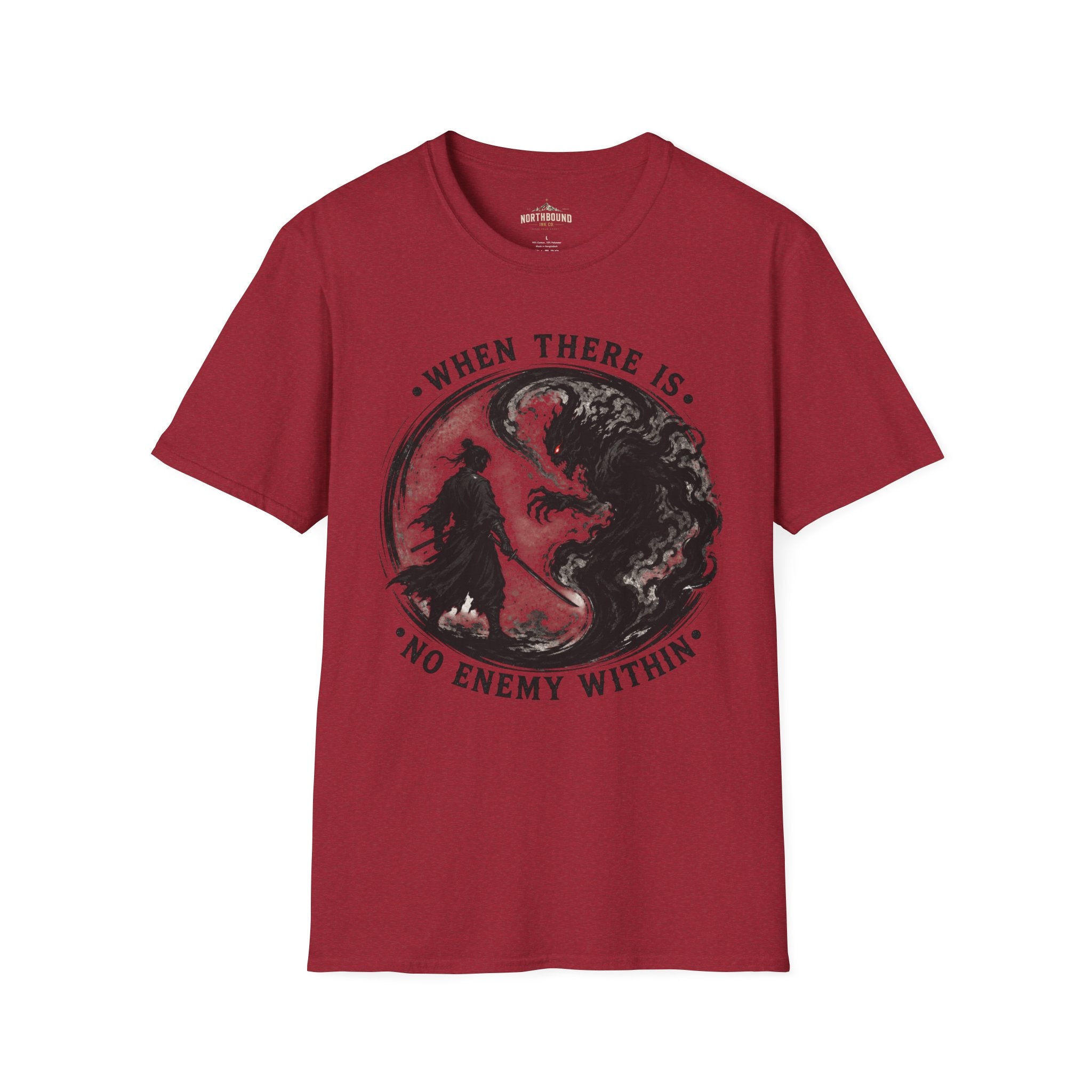 Warrior Yin Yang T-Shirt — "When There Is No Enemy Within" Inspirational Graphic Tee
