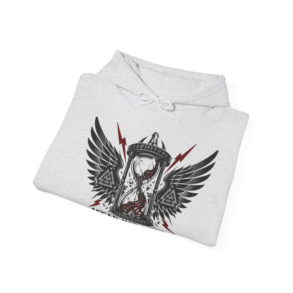 Fear Not Death Hourglass Wings Hoodie — Gothic Inspirational Pullover