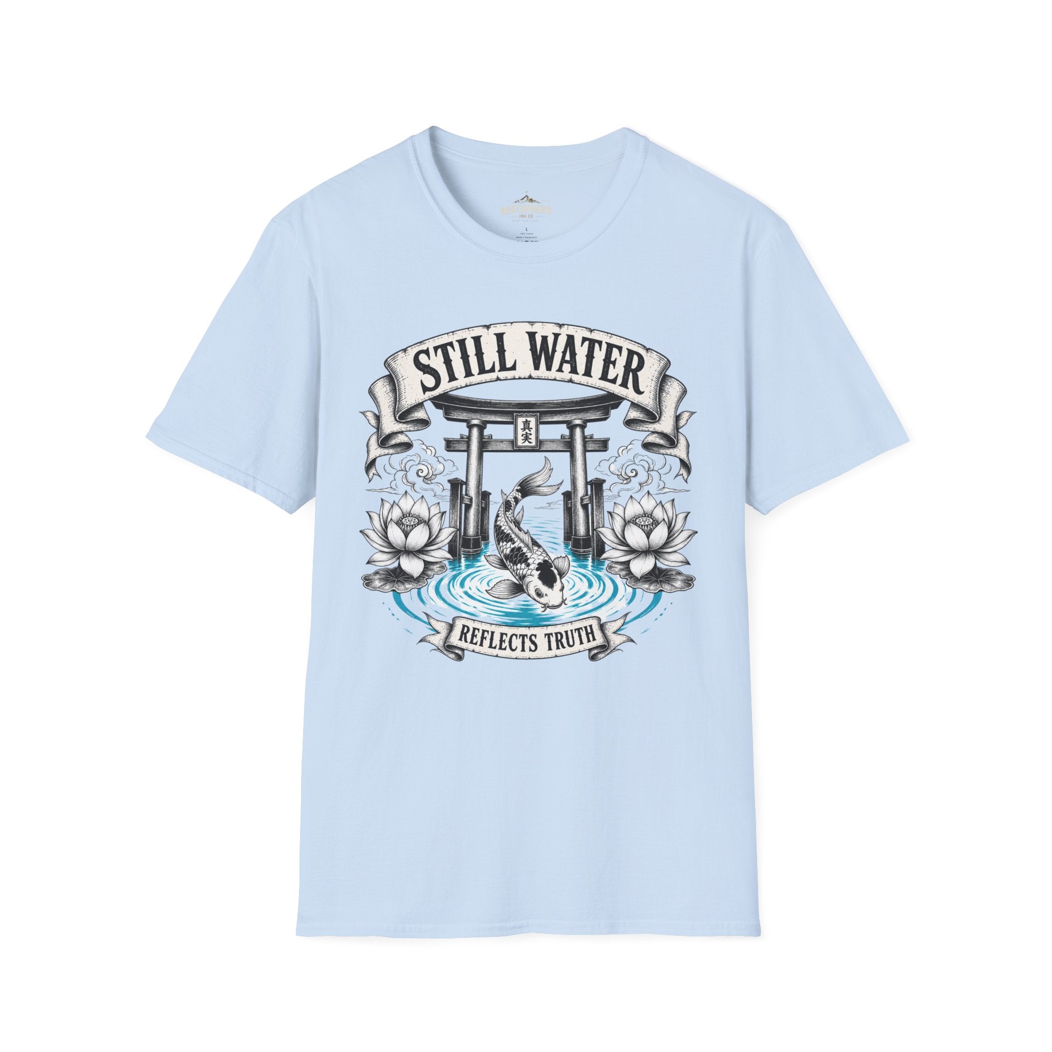 Still Water T-Shirt — Tranquil Koi & Torii Graphic Tee