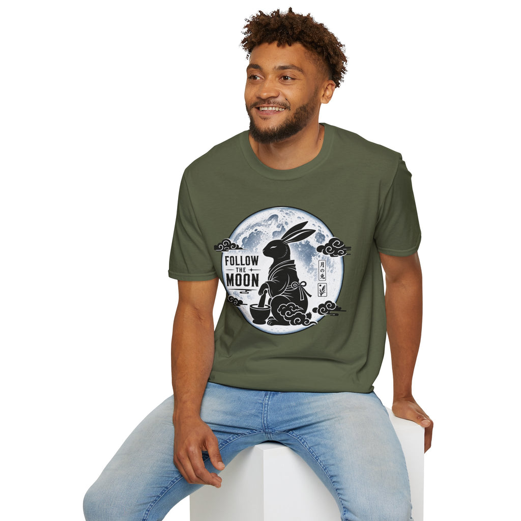 Follow the Moon Rabbit T-Shirt — Lunar Bunny Graphic Tee