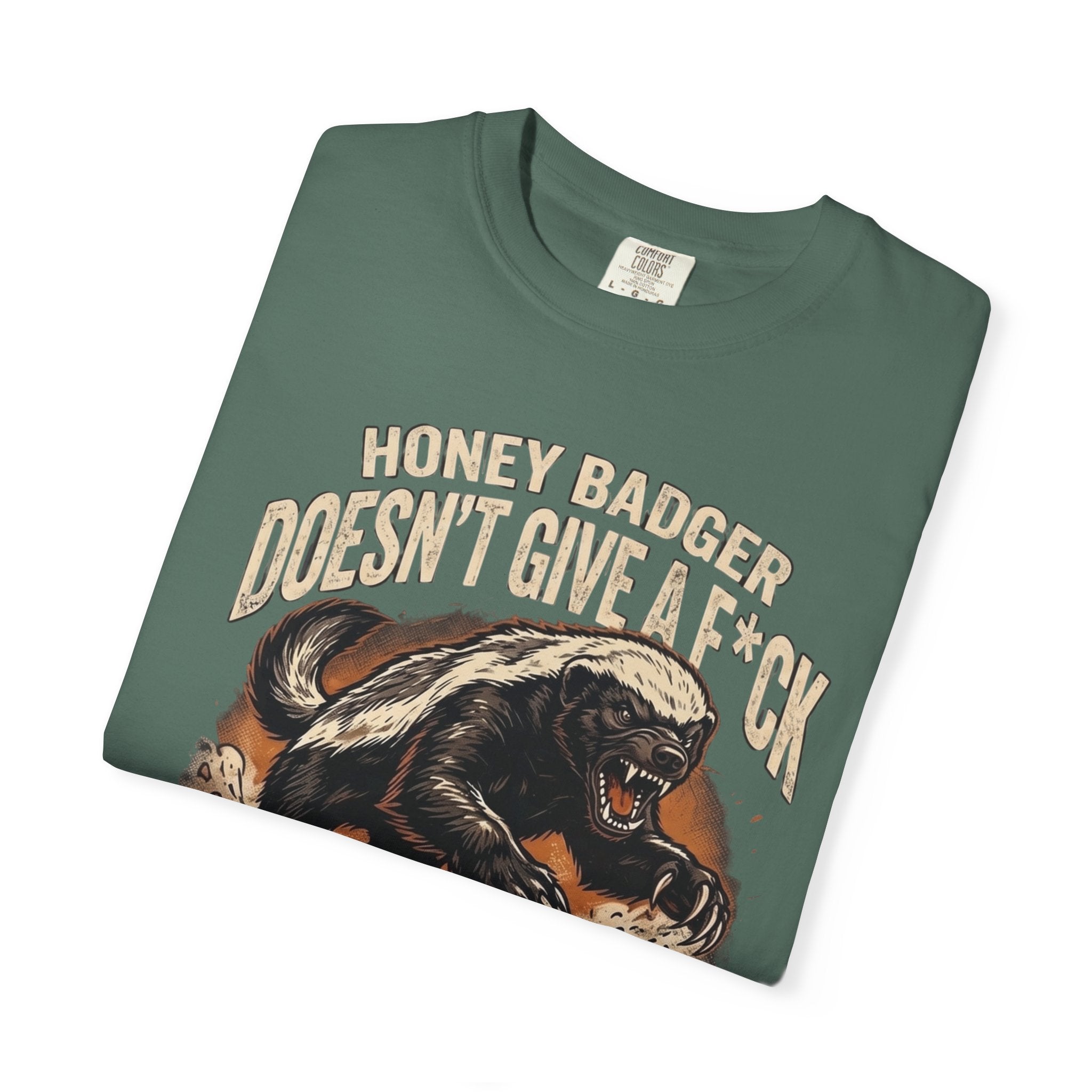 Skunk Graphic T-Shirt — 'Honey Badger Doesn't Give a F—' Retro Vintage Tee