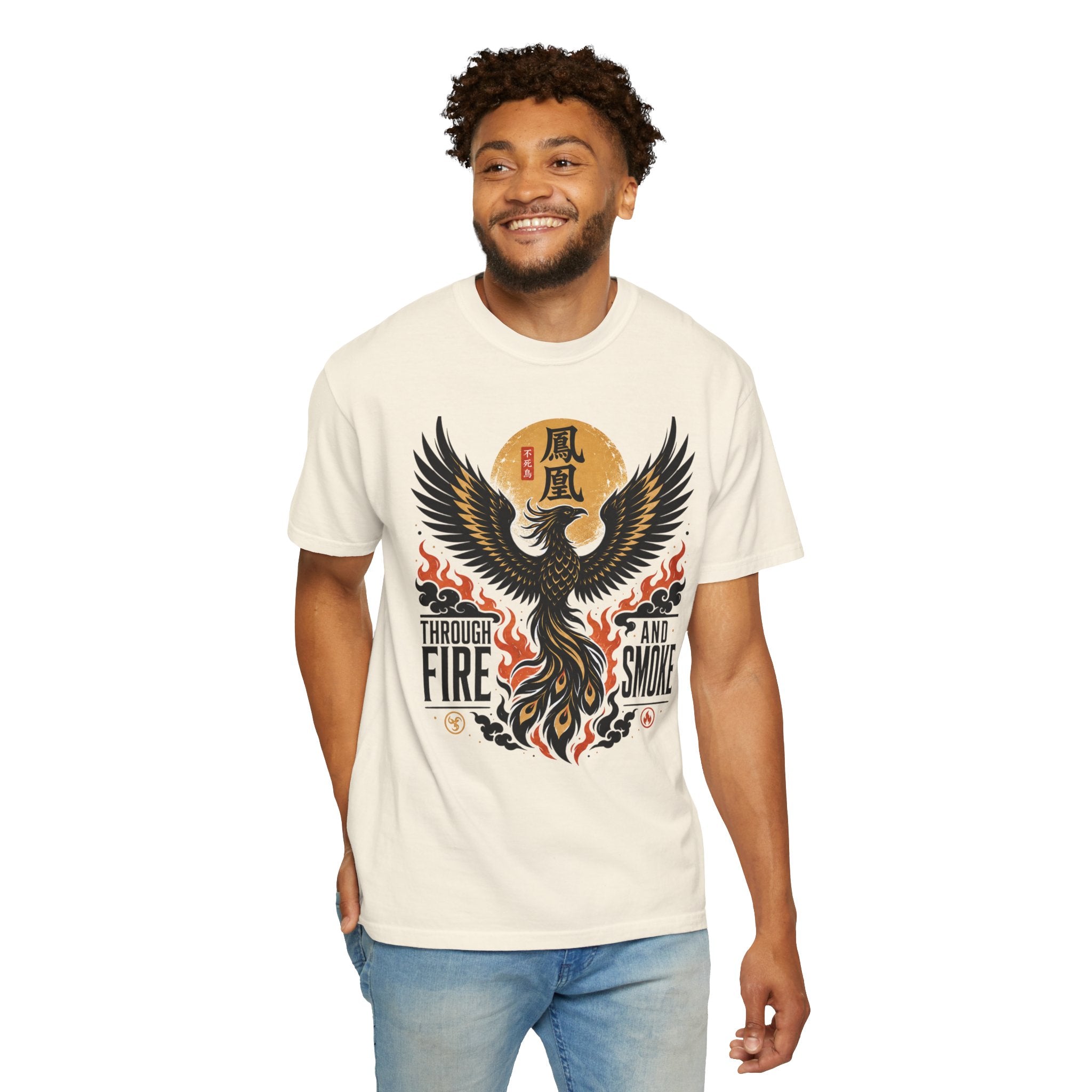 Phoenix Graphic T-Shirt — "Through Fire and Smoke" Inspirational Tee