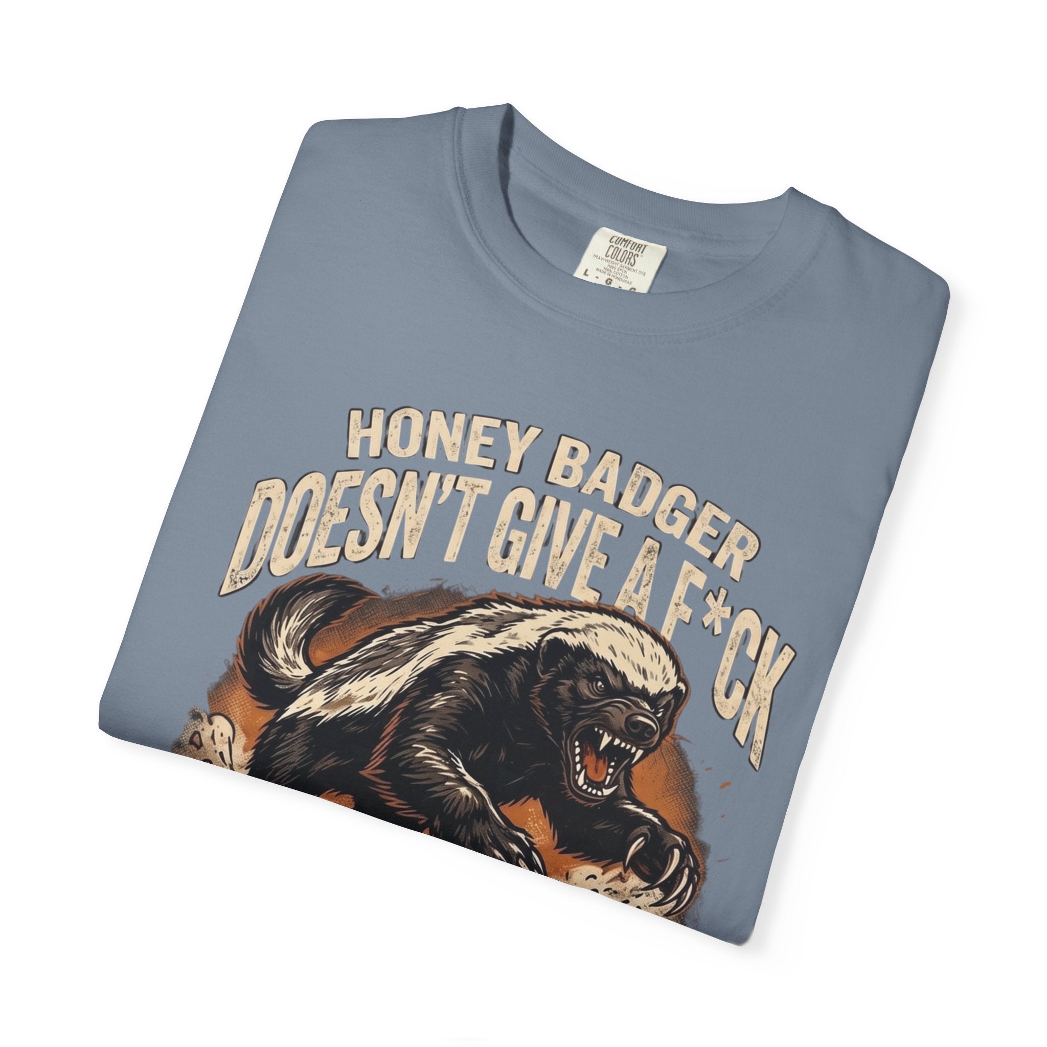 Skunk Graphic T-Shirt — 'Honey Badger Doesn't Give a F—' Retro Vintage Tee