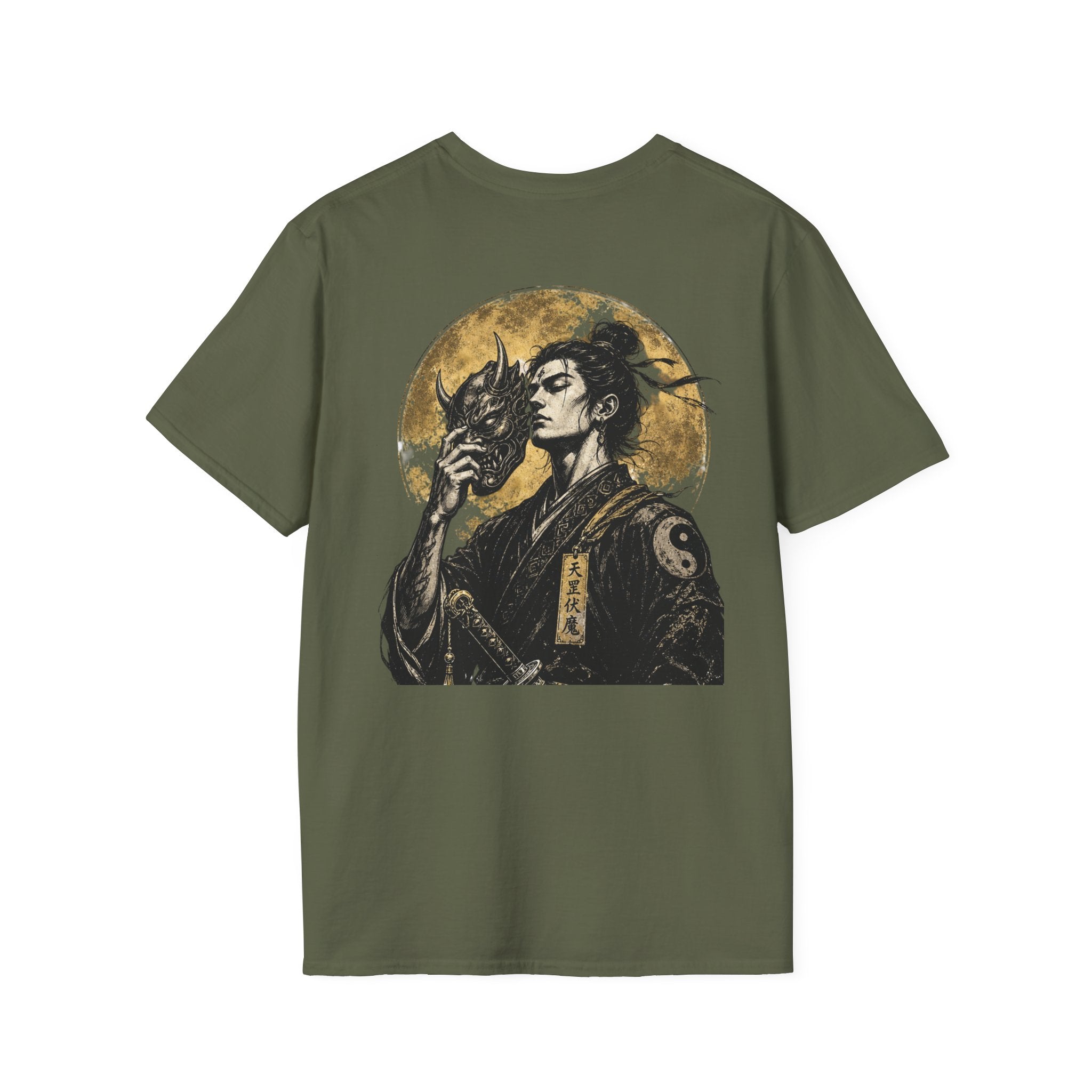 Samurai Portrait T-Shirt — Vintage Japanese Ink Art Tee