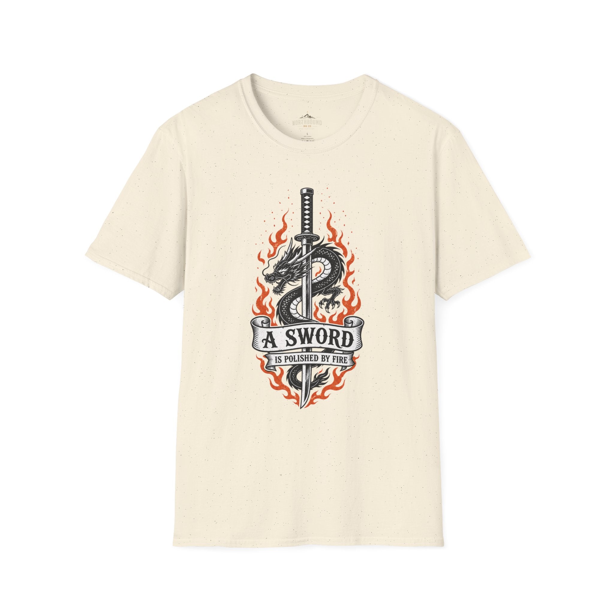 T-Shirt — 'A Sword Is Harder To Forgive' Dragon & Katana Graphic Tee