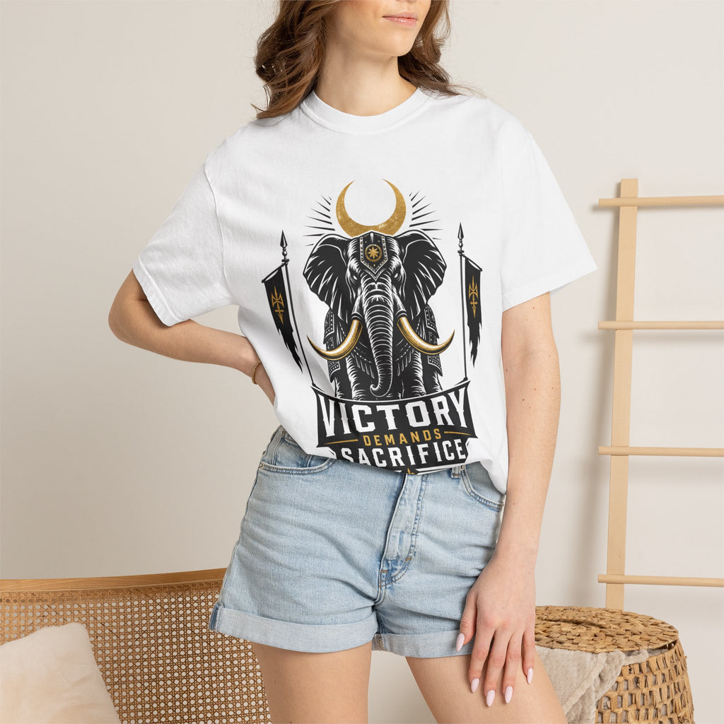 Victory & Sacrifice Elephant T-Shirt — Graphic Warrior Tee