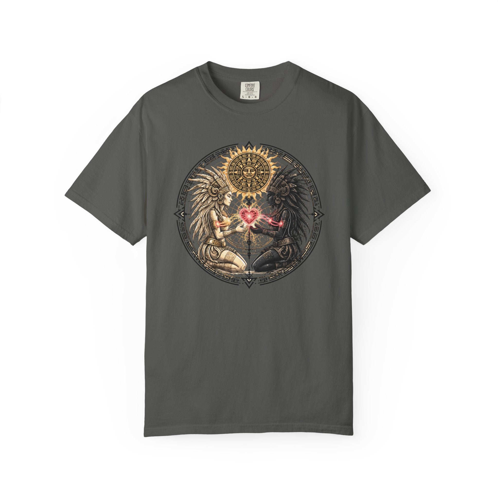 Angel & Demon Heart T-Shirt — Gothic Spiritual Love Illustration