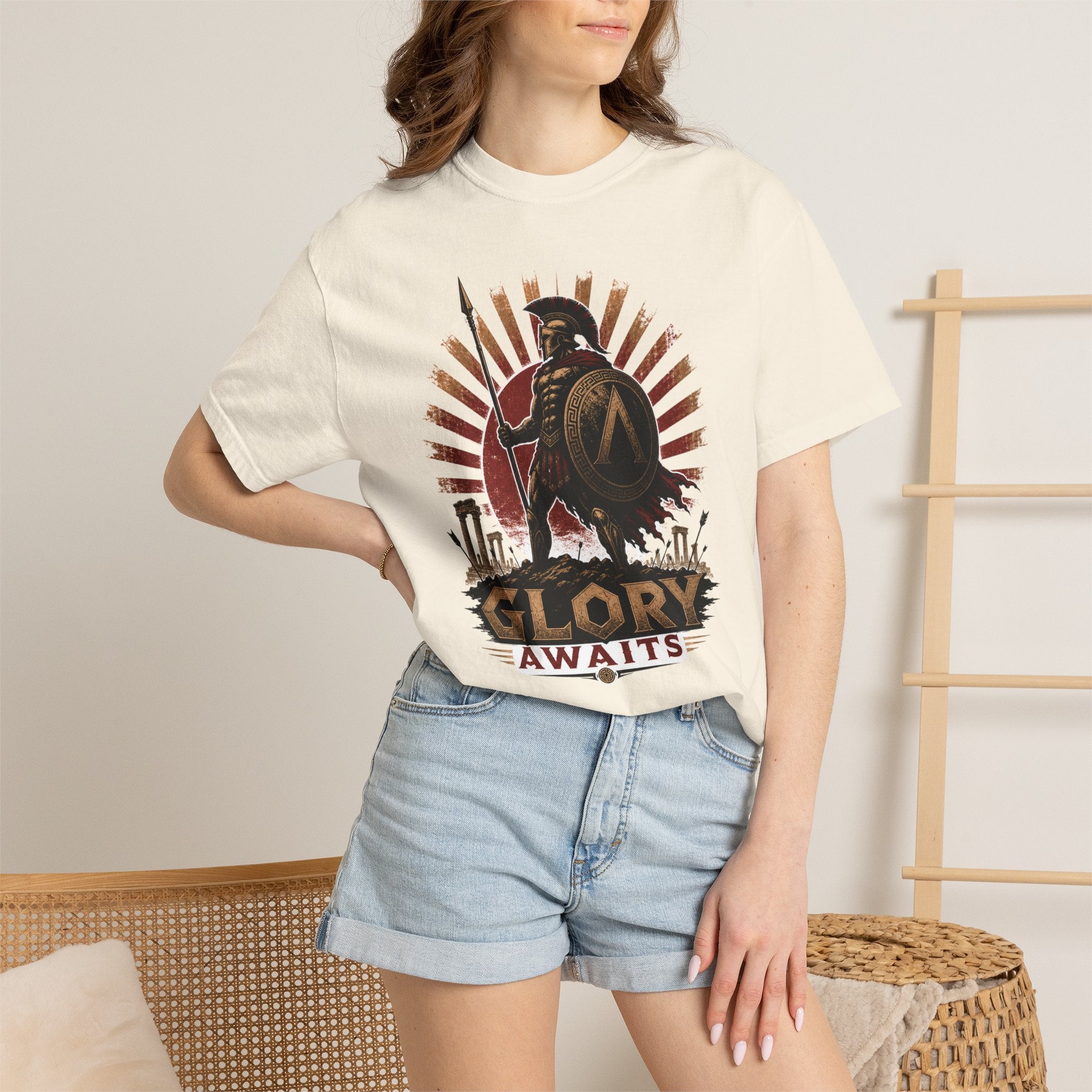 Glory Awaits Spartan Warrior T-Shirt