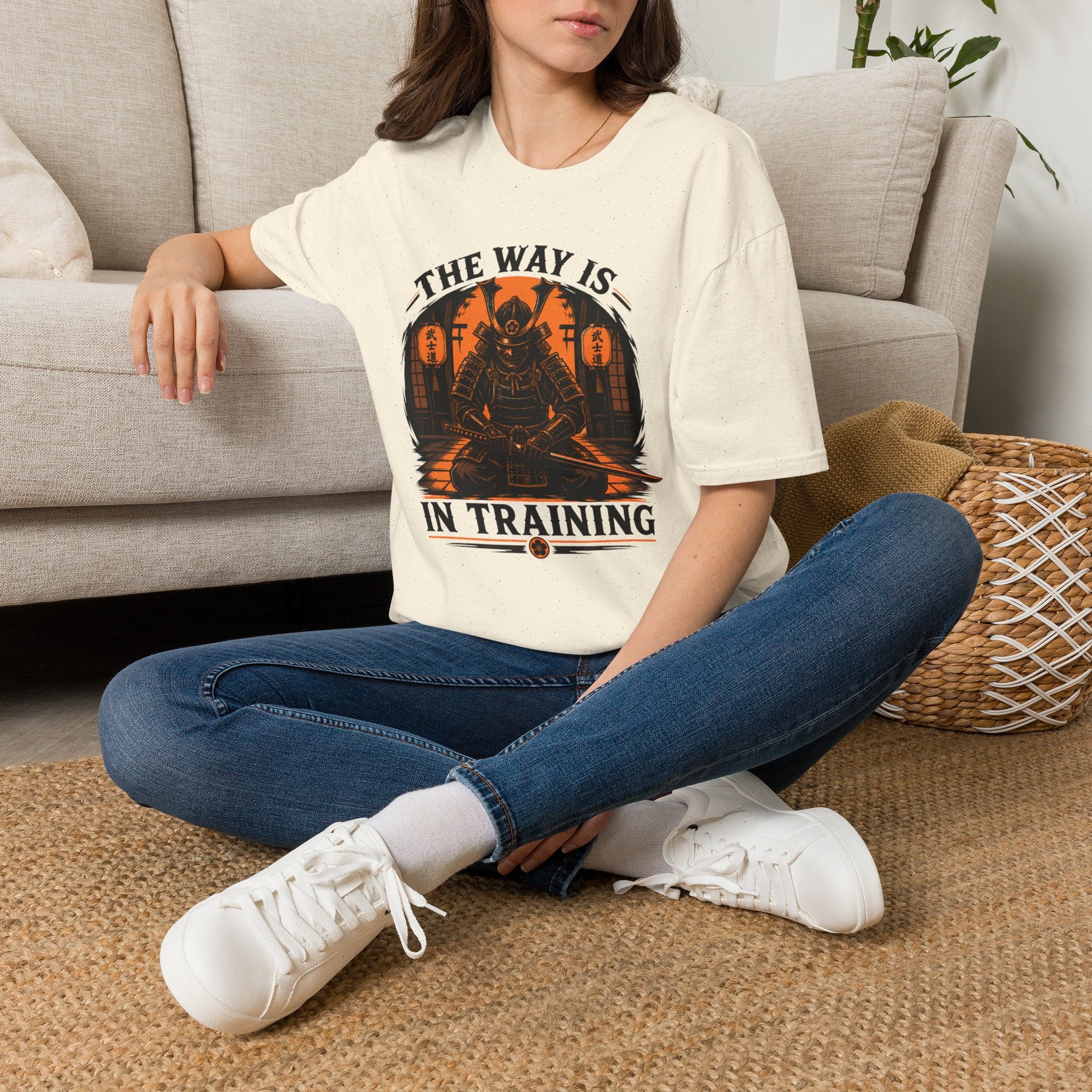 Samurai T-Shirt — “The Way Is In Training” Graphic Tee
