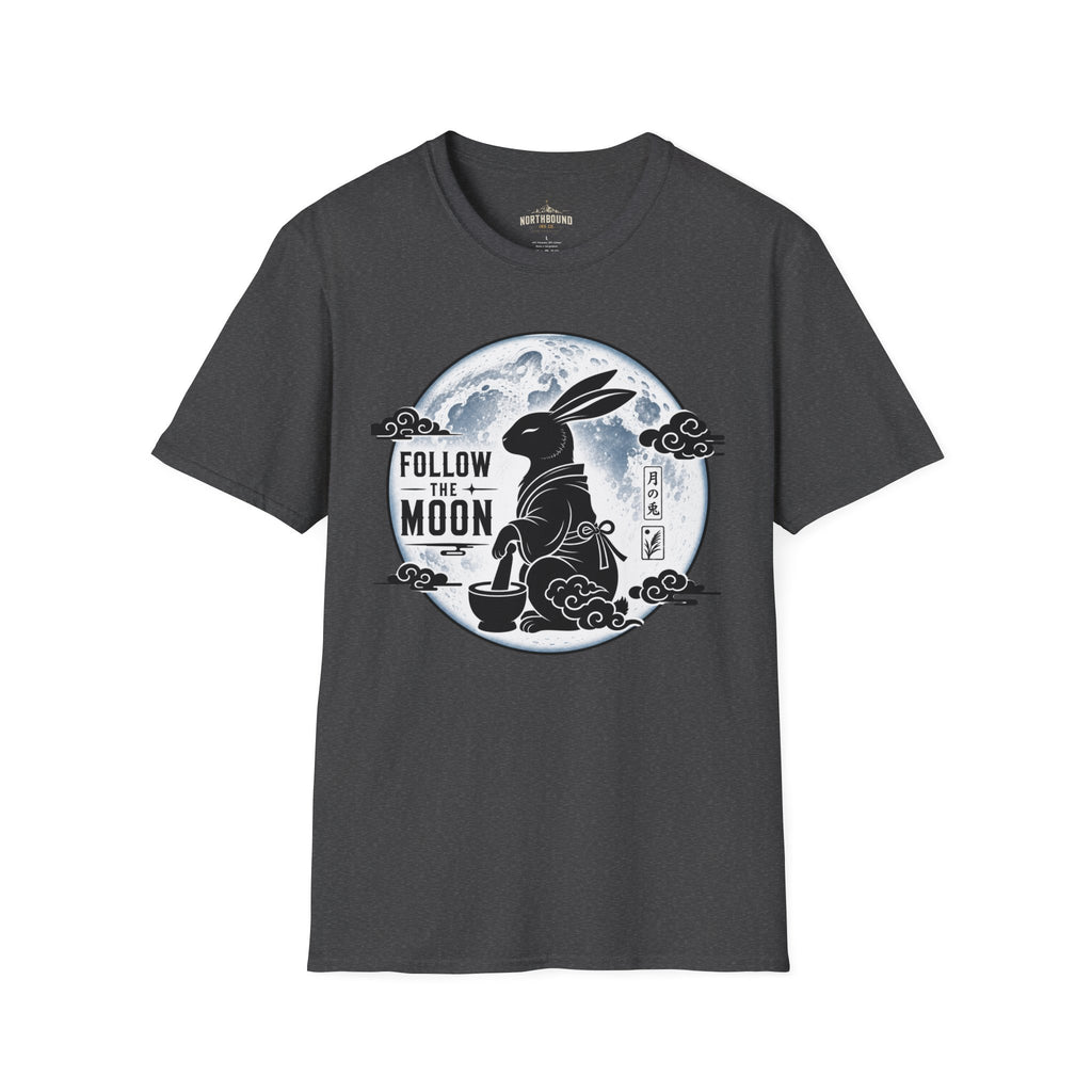 Follow the Moon Rabbit T-Shirt — Lunar Bunny Graphic Tee