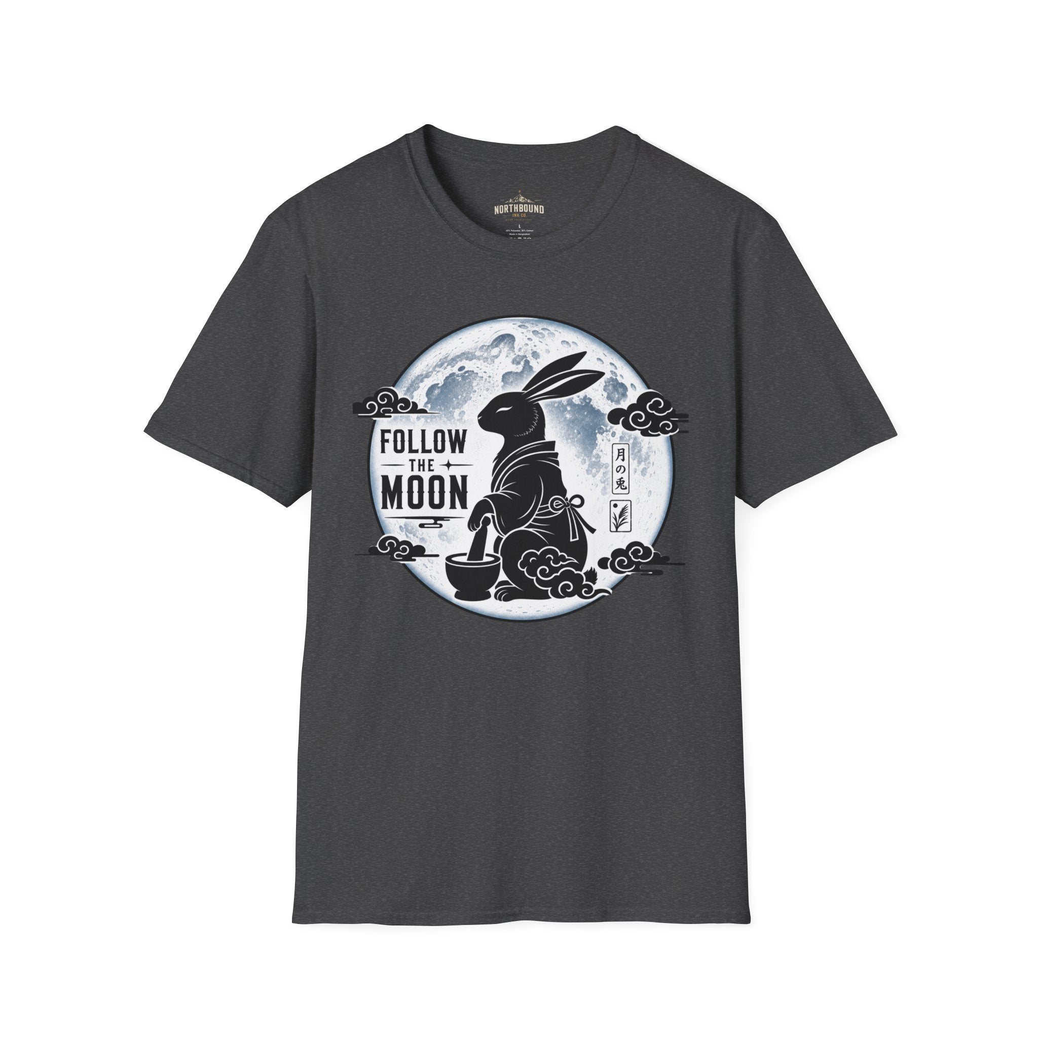Follow the Moon Rabbit T-Shirt — Lunar Bunny Graphic Tee