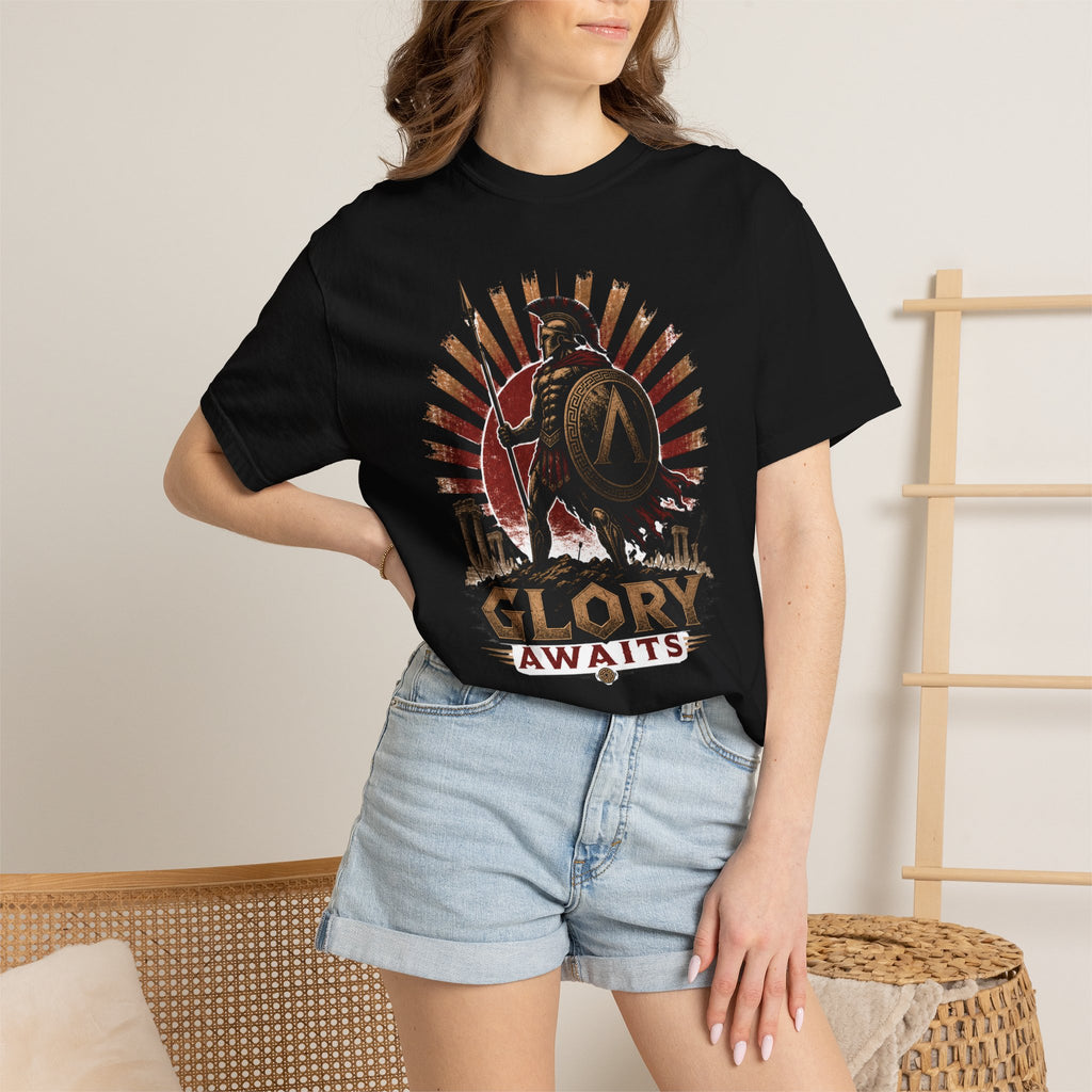 Glory Awaits Spartan Warrior T-Shirt