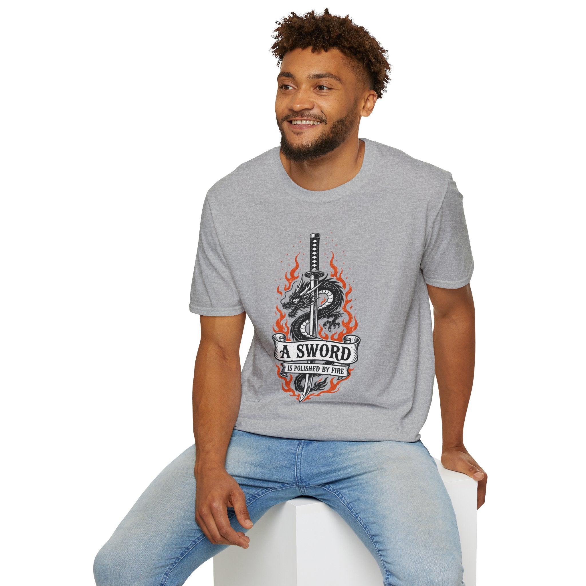 T-Shirt — 'A Sword Is Harder To Forgive' Dragon & Katana Graphic Tee