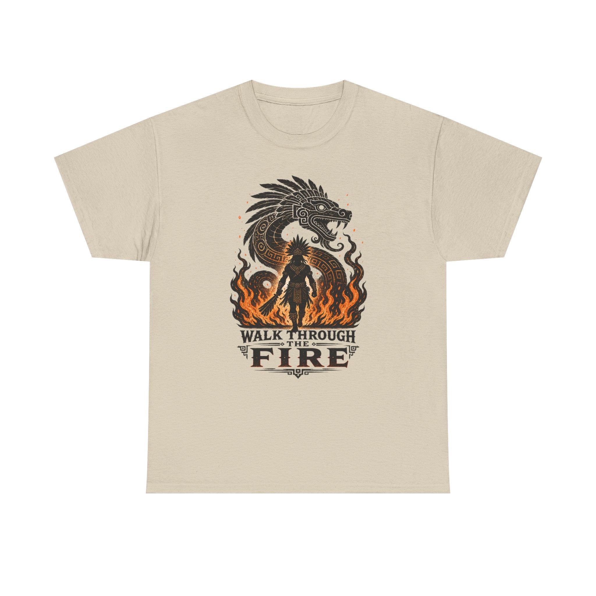 Walk Through the Fire Dragon T-Shirt — Inspirational Flame Graphic Tee