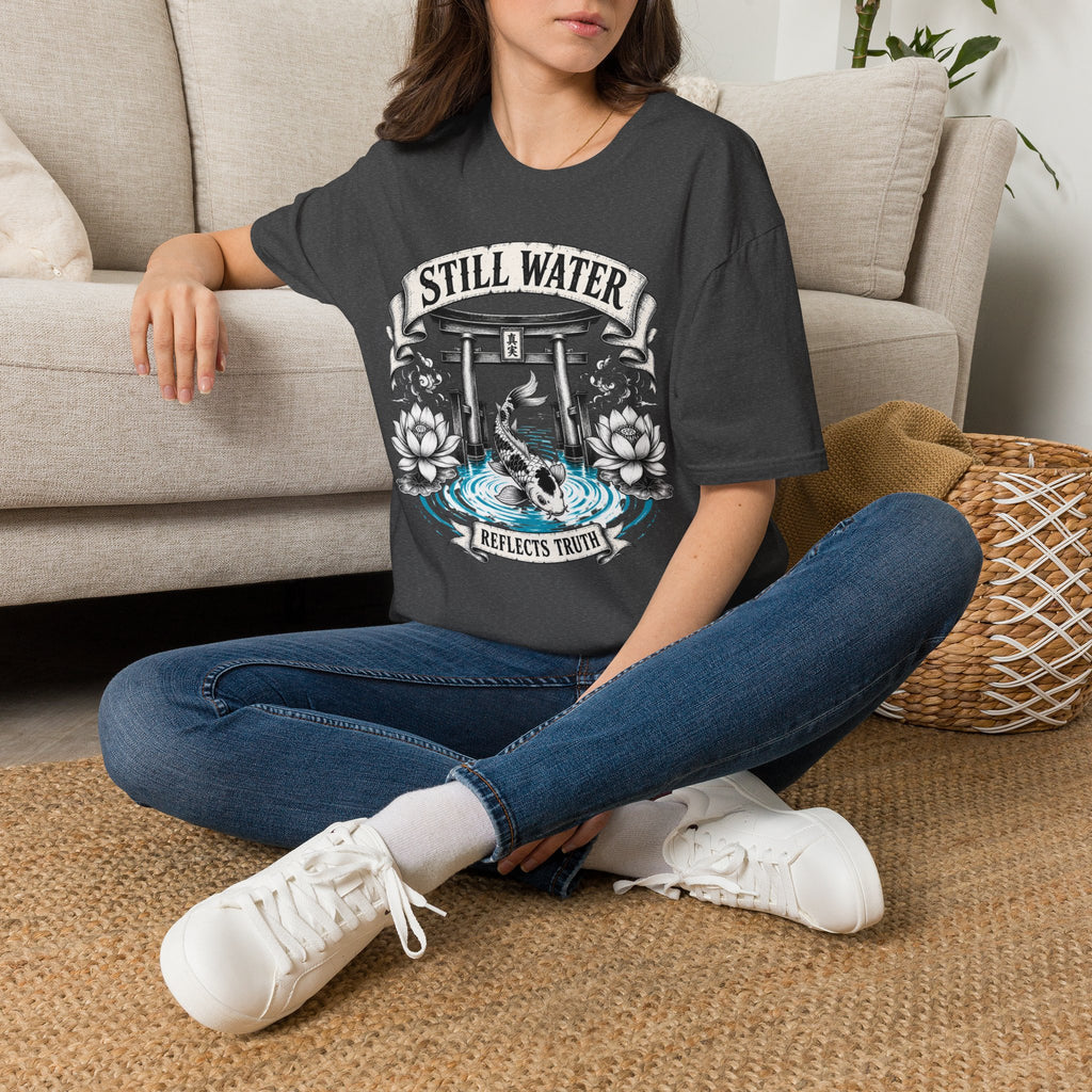 Still Water T-Shirt — Tranquil Koi & Torii Graphic Tee
