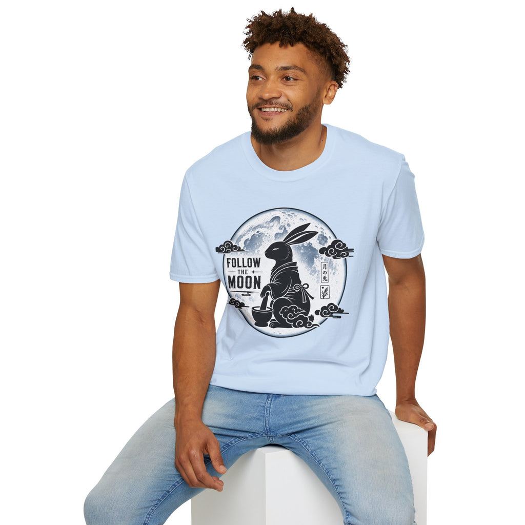 Follow the Moon Rabbit T-Shirt — Lunar Bunny Graphic Tee