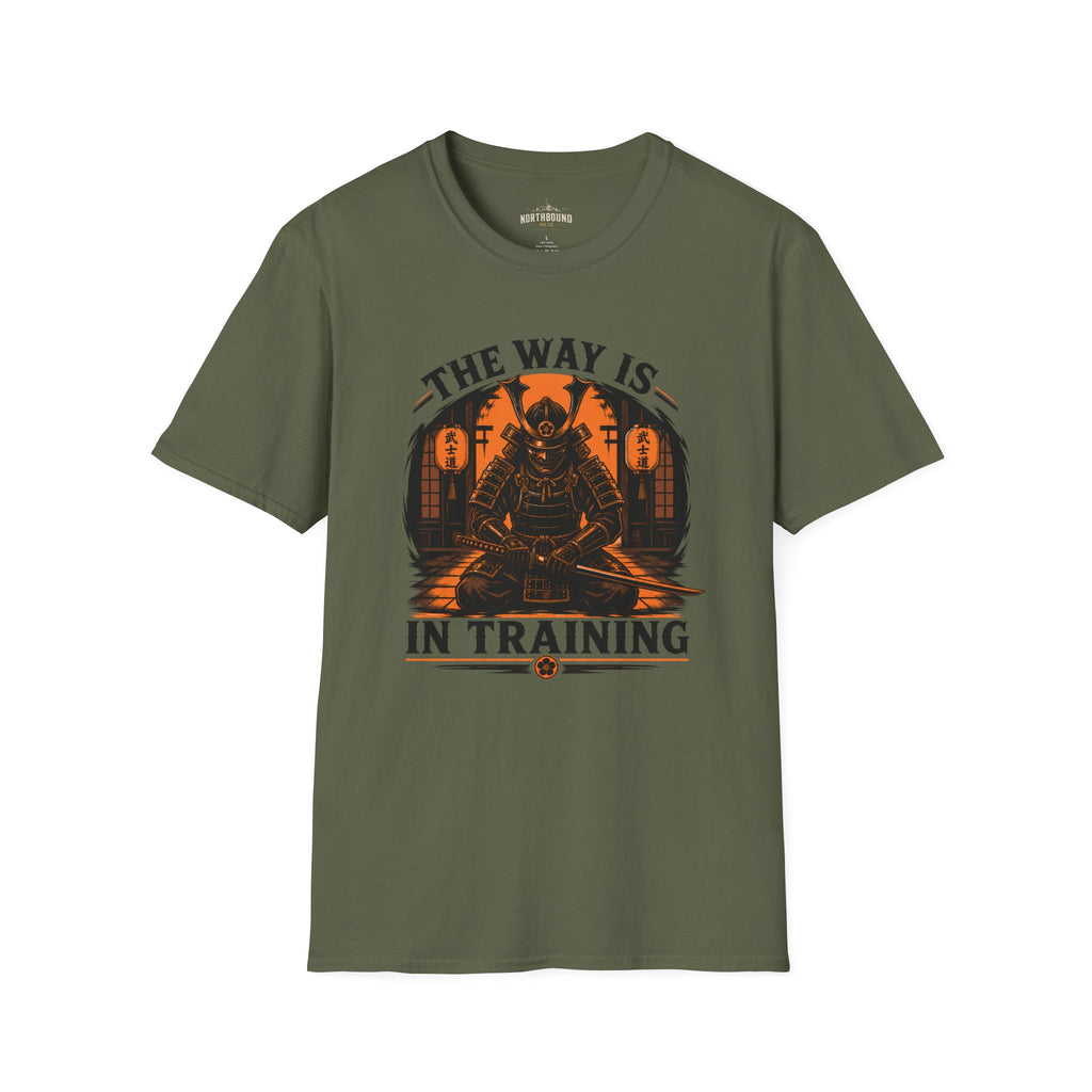 Samurai T-Shirt — “The Way Is In Training” Graphic Tee