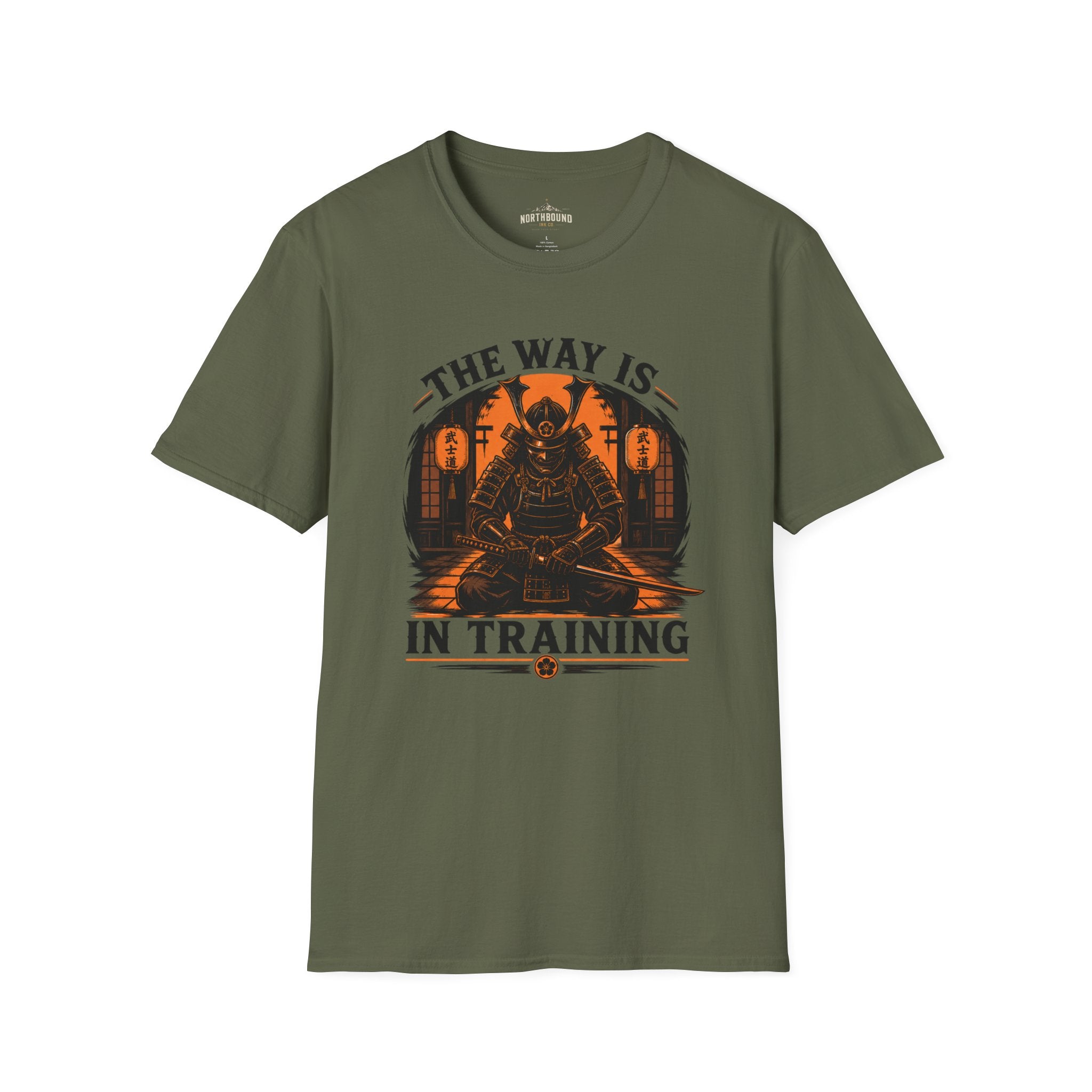 Samurai T-Shirt — “The Way Is In Training” Graphic Tee