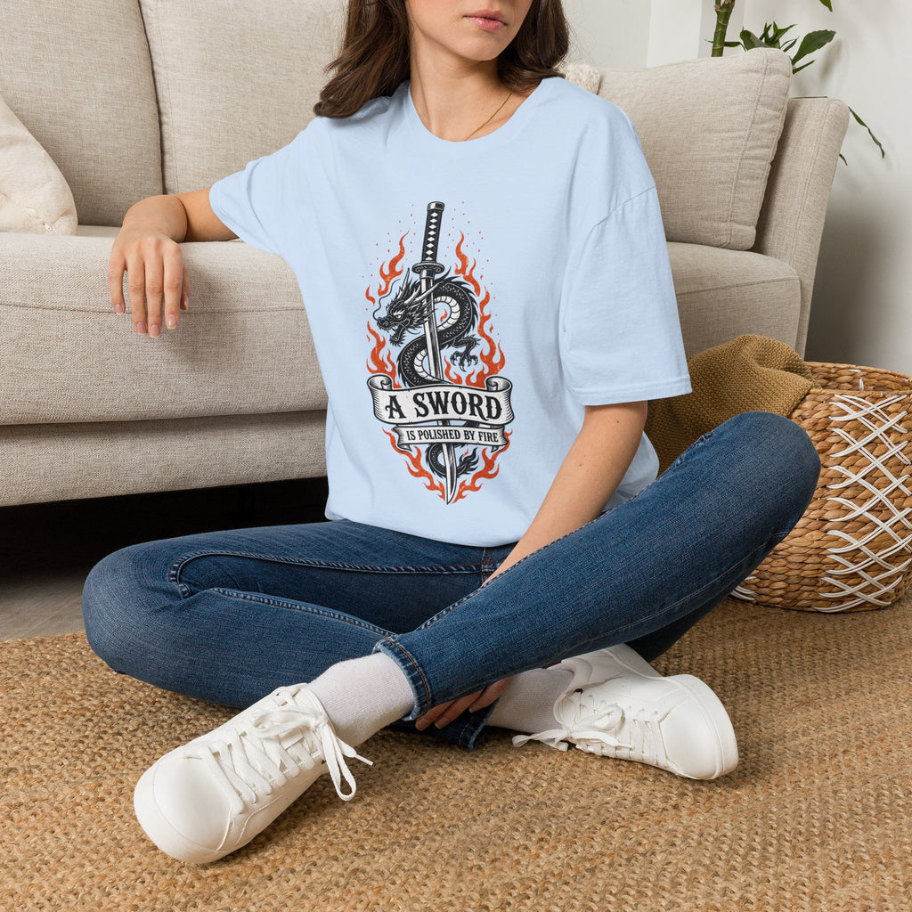 T-Shirt — 'A Sword Is Harder To Forgive' Dragon & Katana Graphic Tee