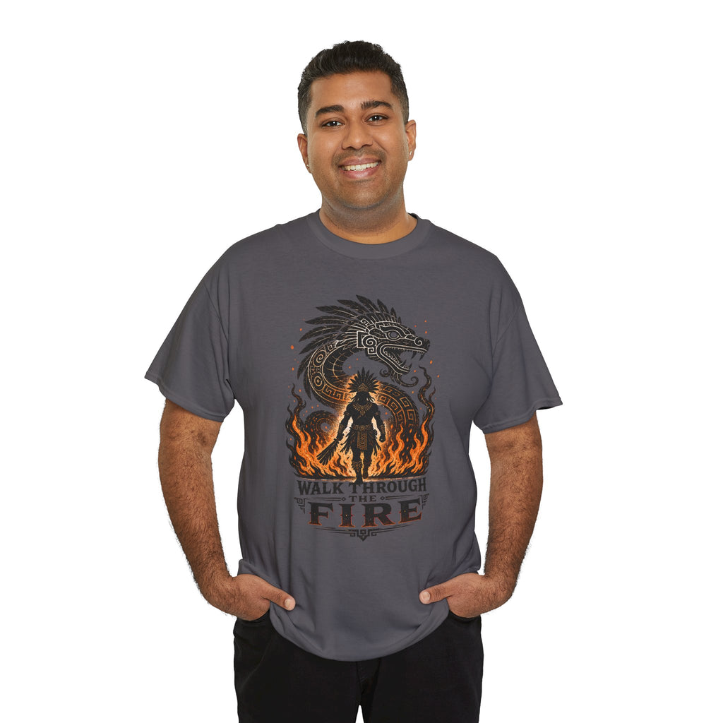Walk Through the Fire Dragon T-Shirt — Inspirational Flame Graphic Tee