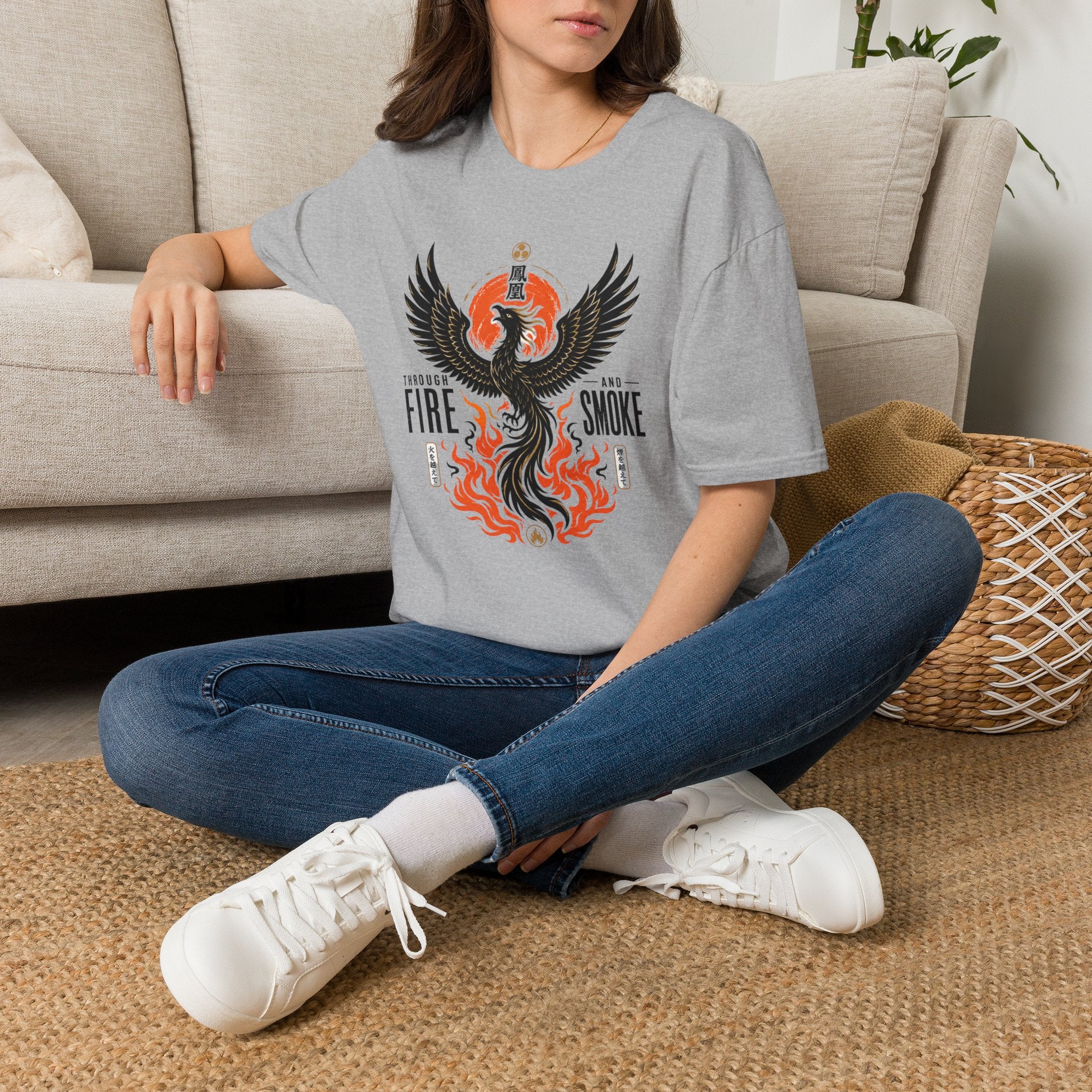 Phoenix Graphic T-Shirt — "Through Fire and Smoke" Inspirational Tee