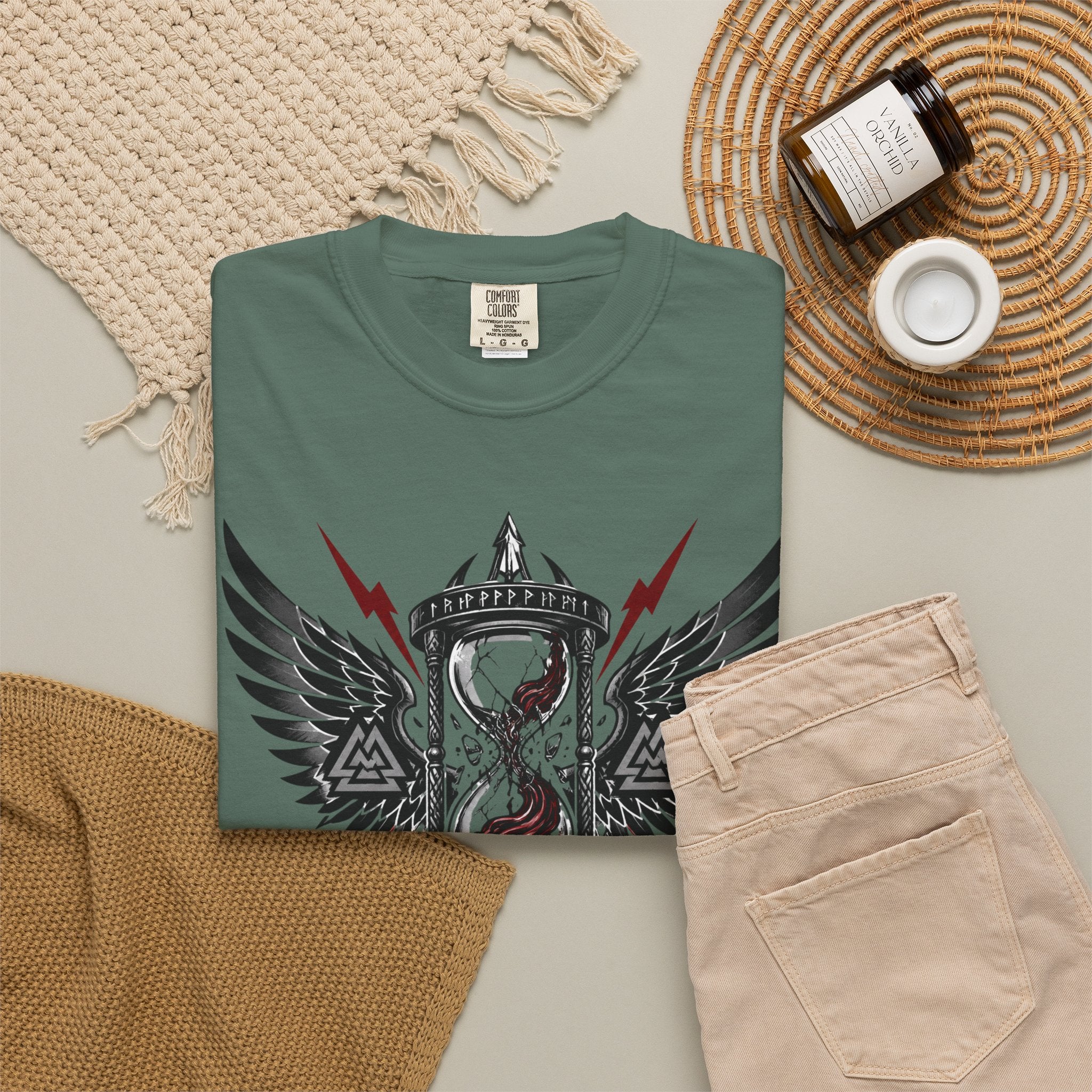 Fear Not Death Hourglass Graphic T-Shirt