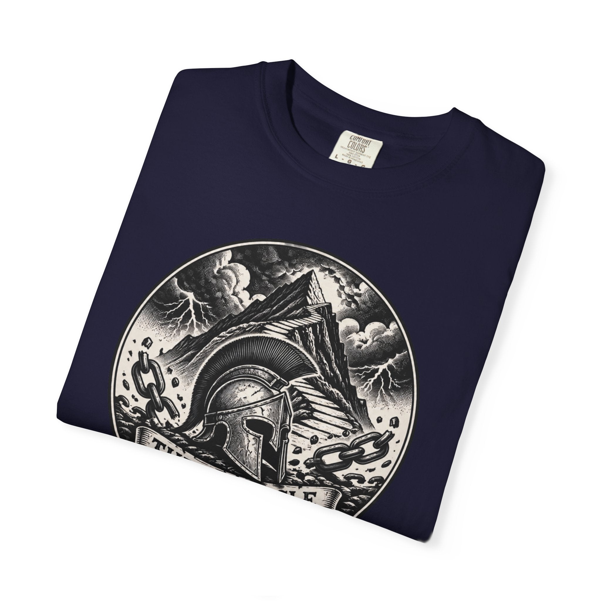 Spartan Helmet T‑Shirt — "The Obstacle Is The Way" Motivational Tee