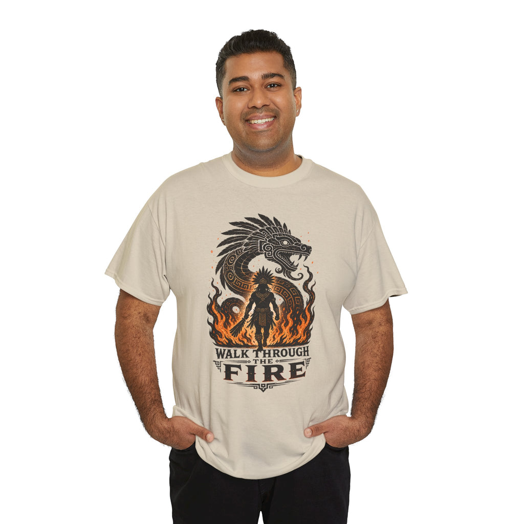Walk Through the Fire Dragon T-Shirt — Inspirational Flame Graphic Tee